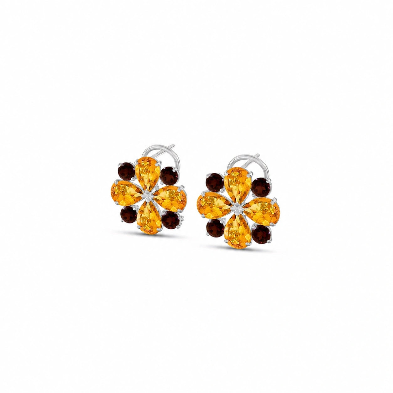 White Gold Grace Earrings Aquamarine 10K — Eliana