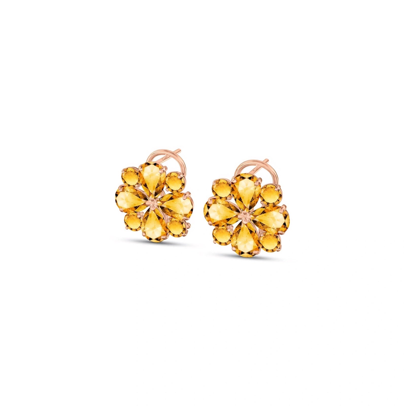 Rose Gold Grace Earrings Citrine 10K — Eliana