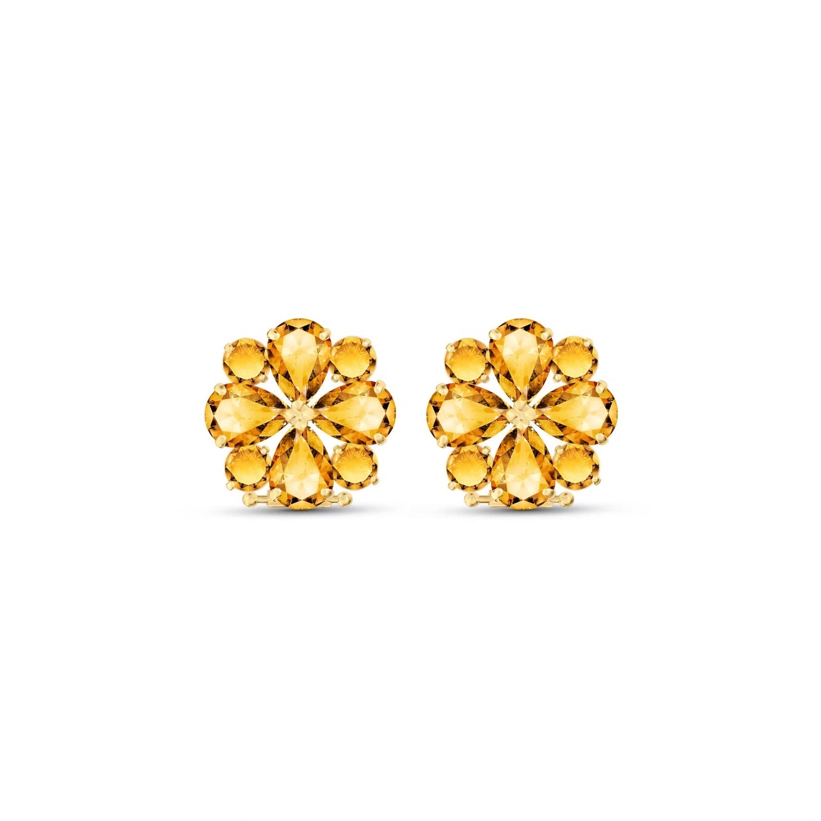 Yellow Gold Grace Earrings Citrine 10K — Eliana