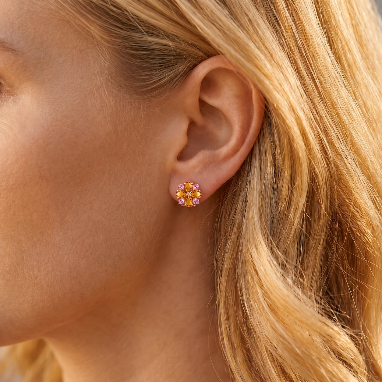 Rose Gold Grace Earrings Peridot 10K — Eliana
