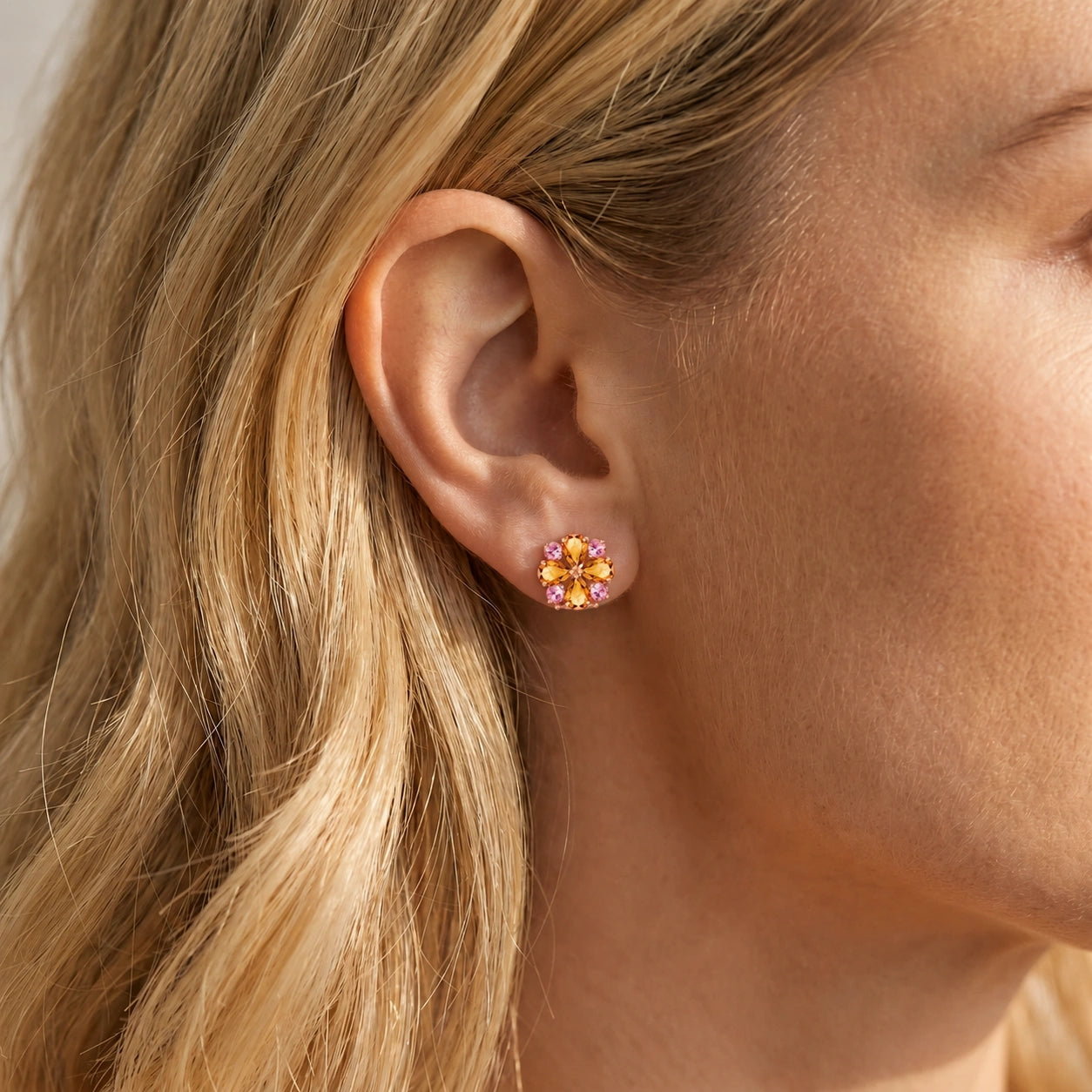 Rose Gold Grace Earrings Peridot 10K — Eliana