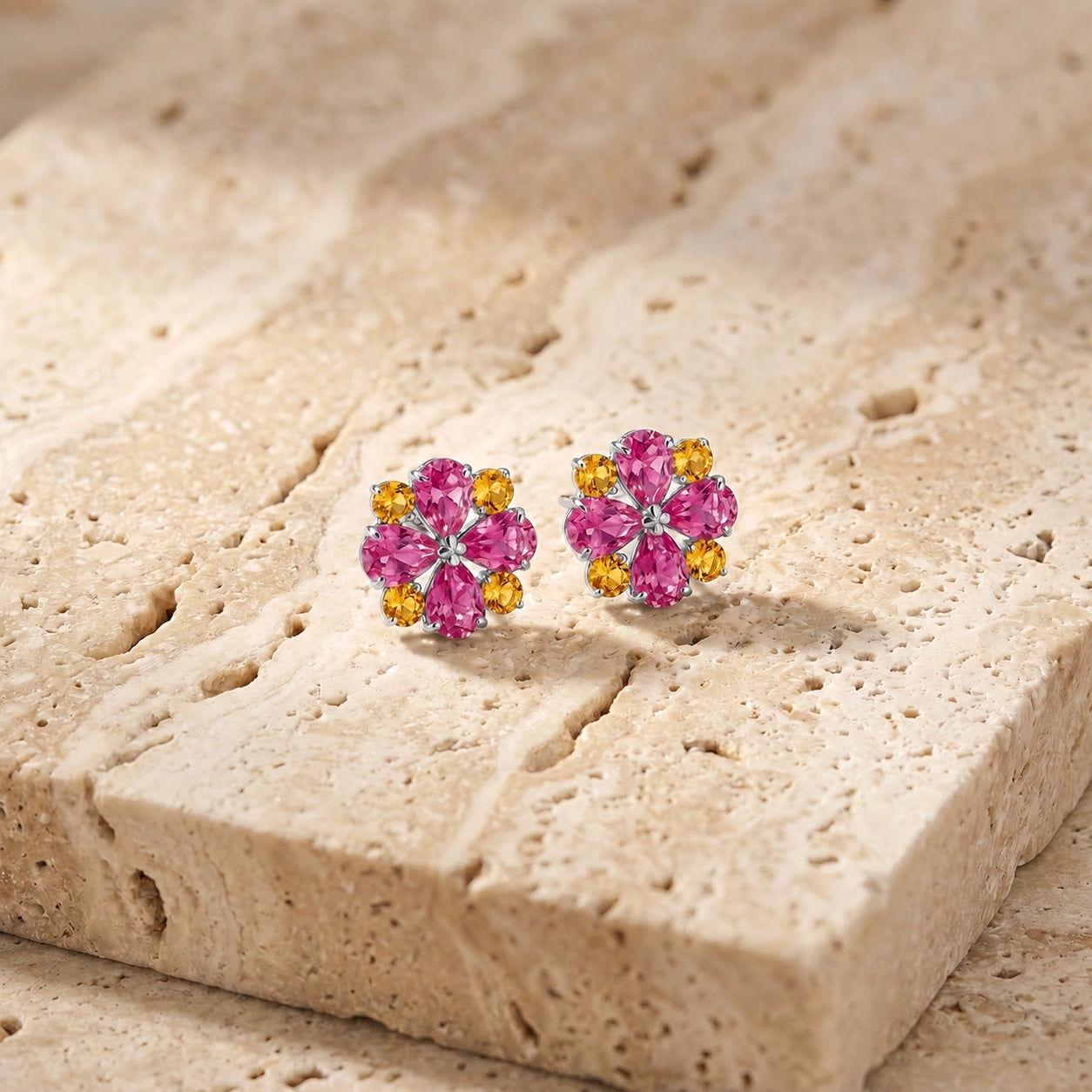 White Gold Grace Earrings Peridot 10K — Eliana