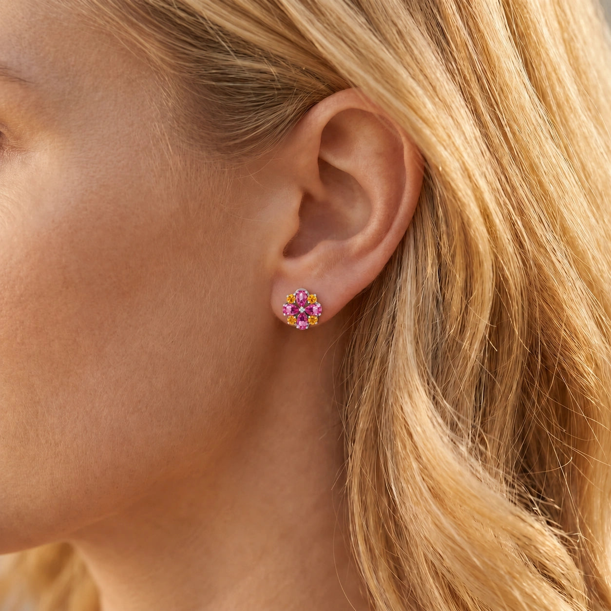 White Gold Grace Earrings Peridot 10K — Eliana