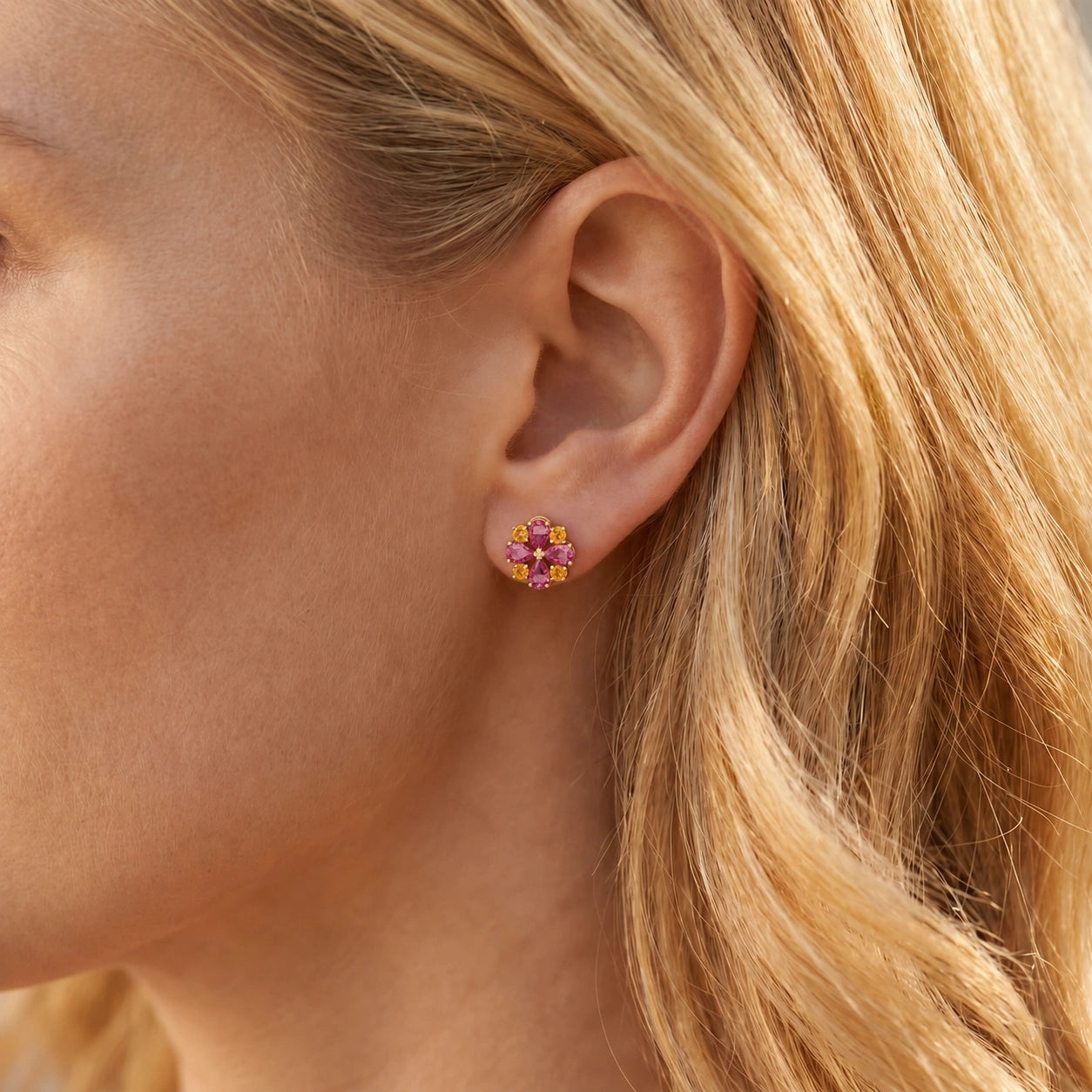 Yellow Gold Grace Earrings Peridot 10K — Eliana