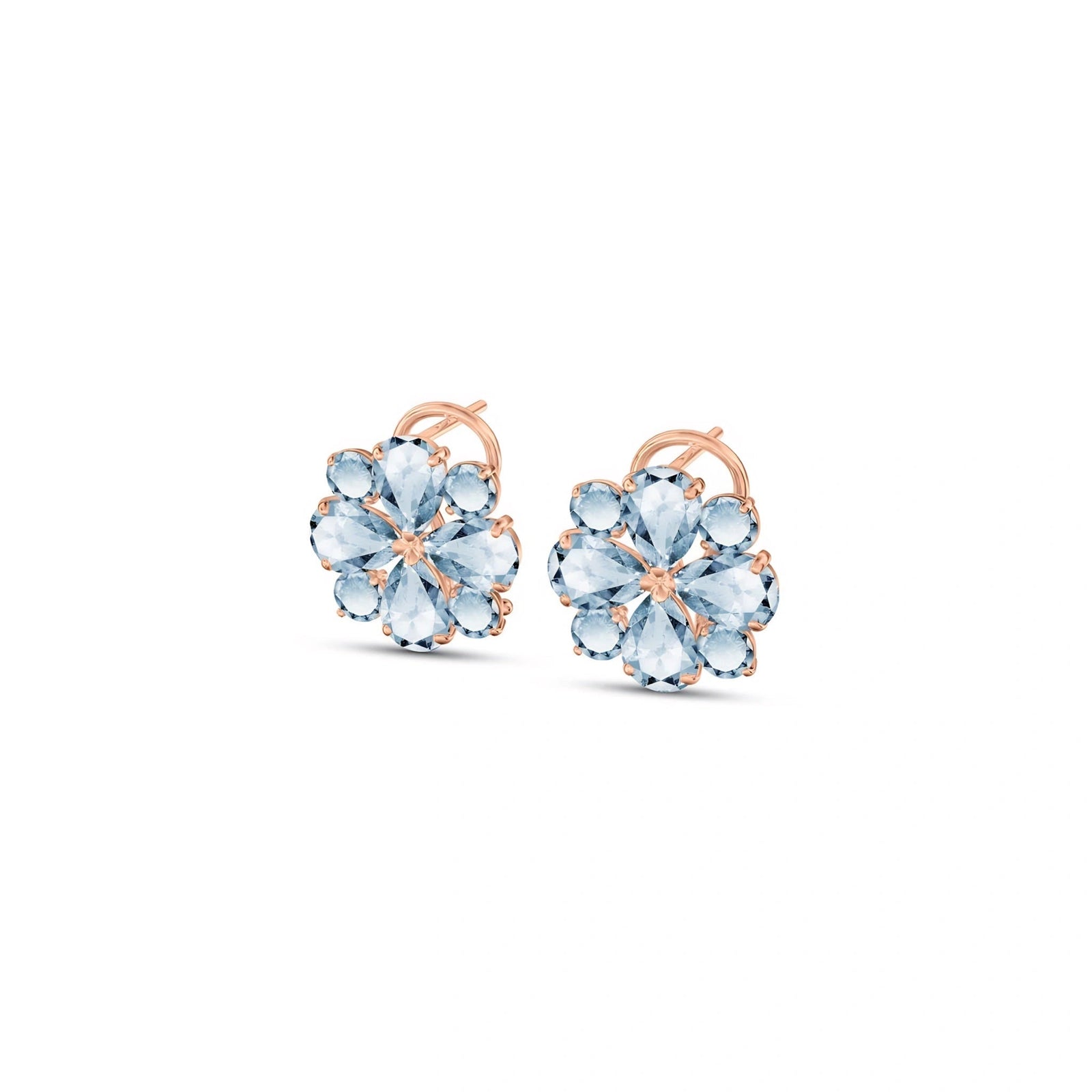 Rose Gold Grace Earrings Pink Topaz 10K — Eliana