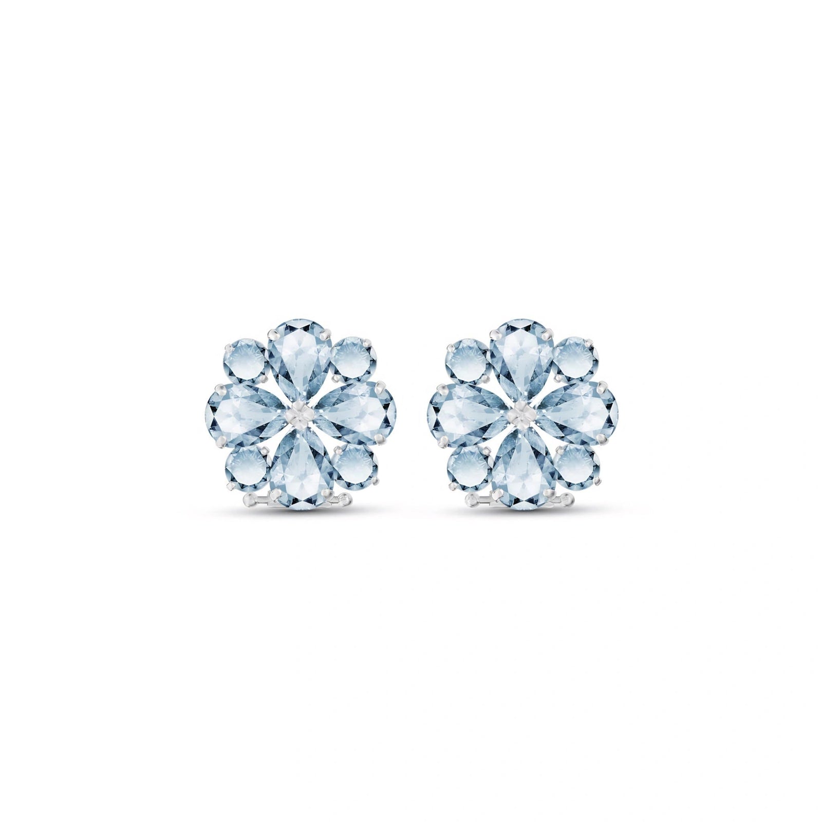 White Gold Grace Earrings Pink Topaz 10K — Eliana