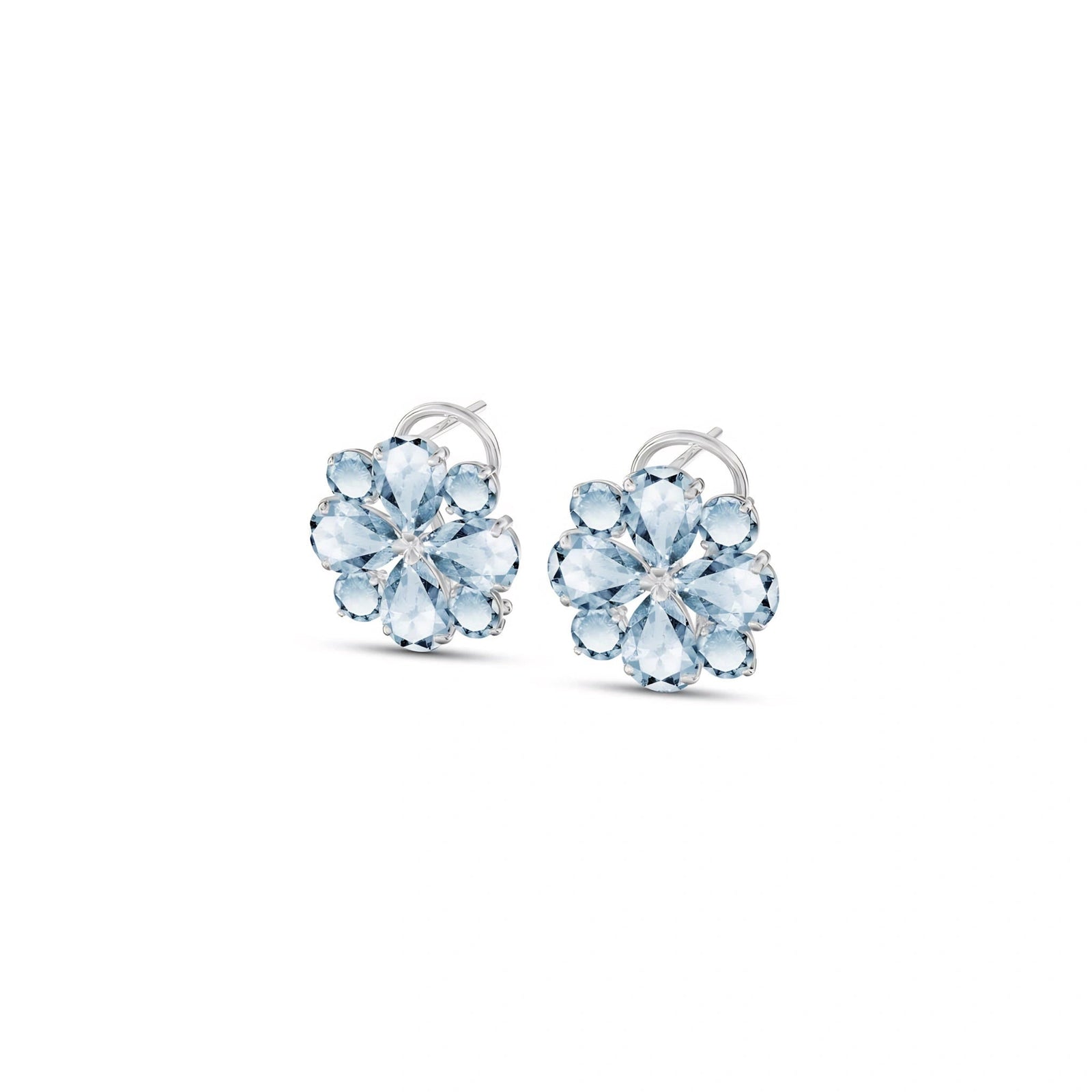 White Gold Grace Earrings Pink Topaz 10K — Eliana