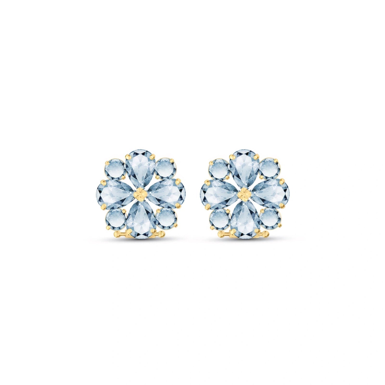 Yellow Gold Grace Earrings Pink Topaz 10K — Eliana