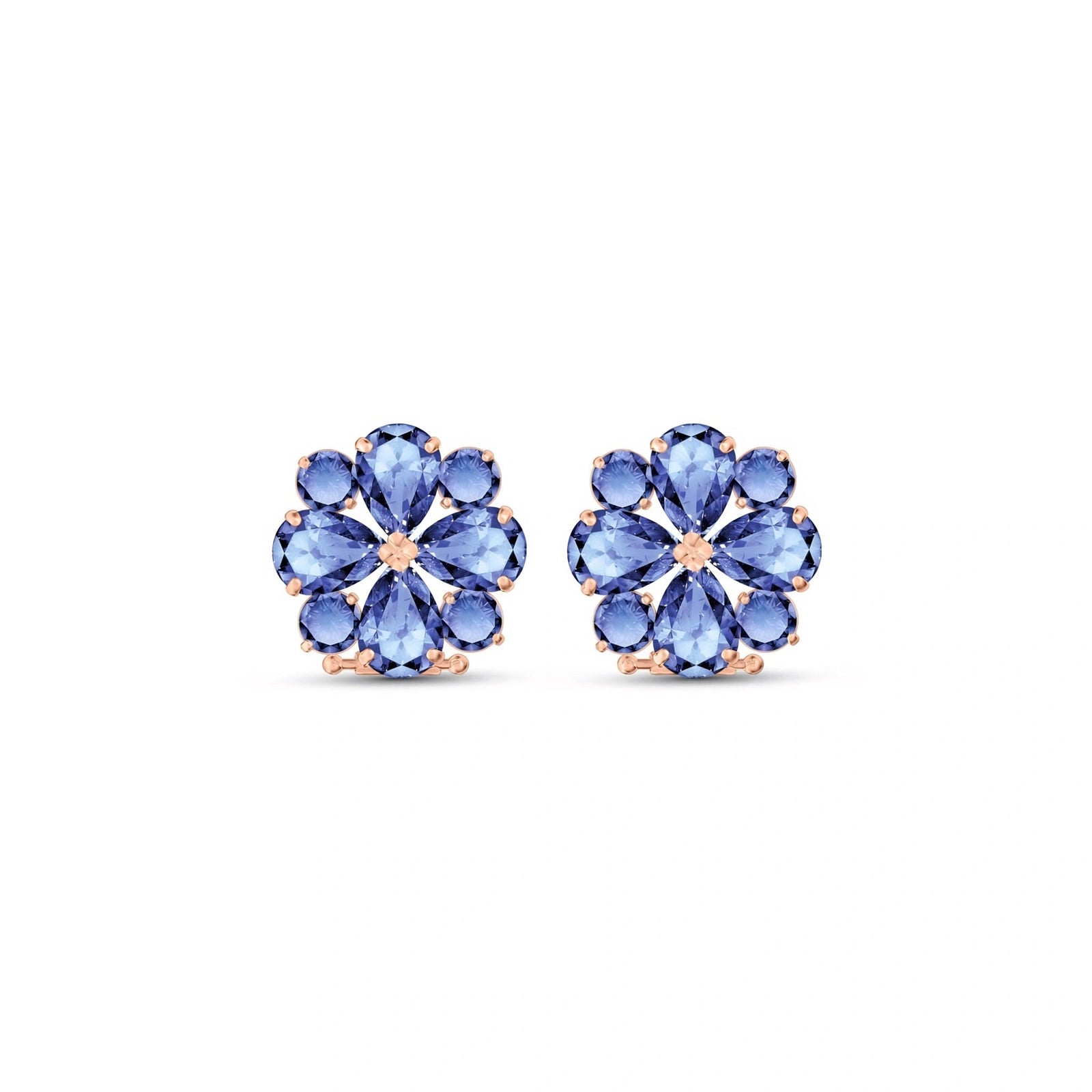 Rose Gold Grace Earrings Ruby 10K — Eliana