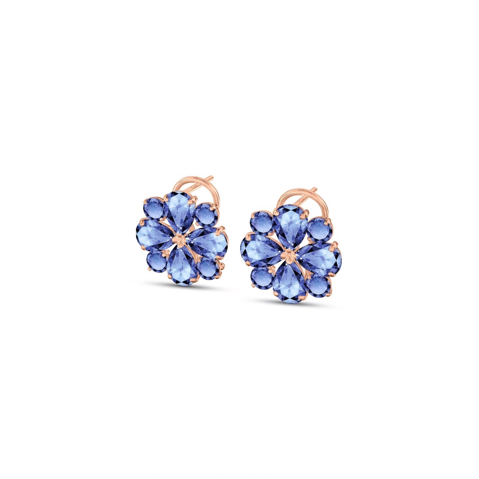 Rose Gold Grace Earrings Ruby 10K — Eliana