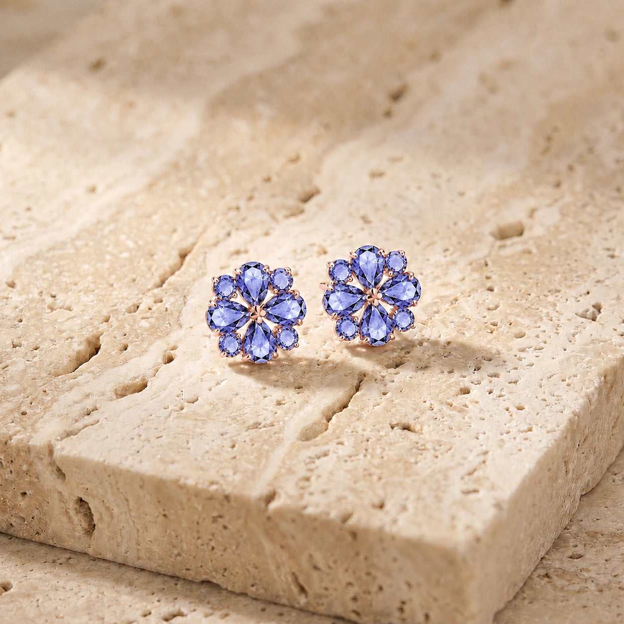 Rose Gold Grace Earrings Ruby 10K — Eliana