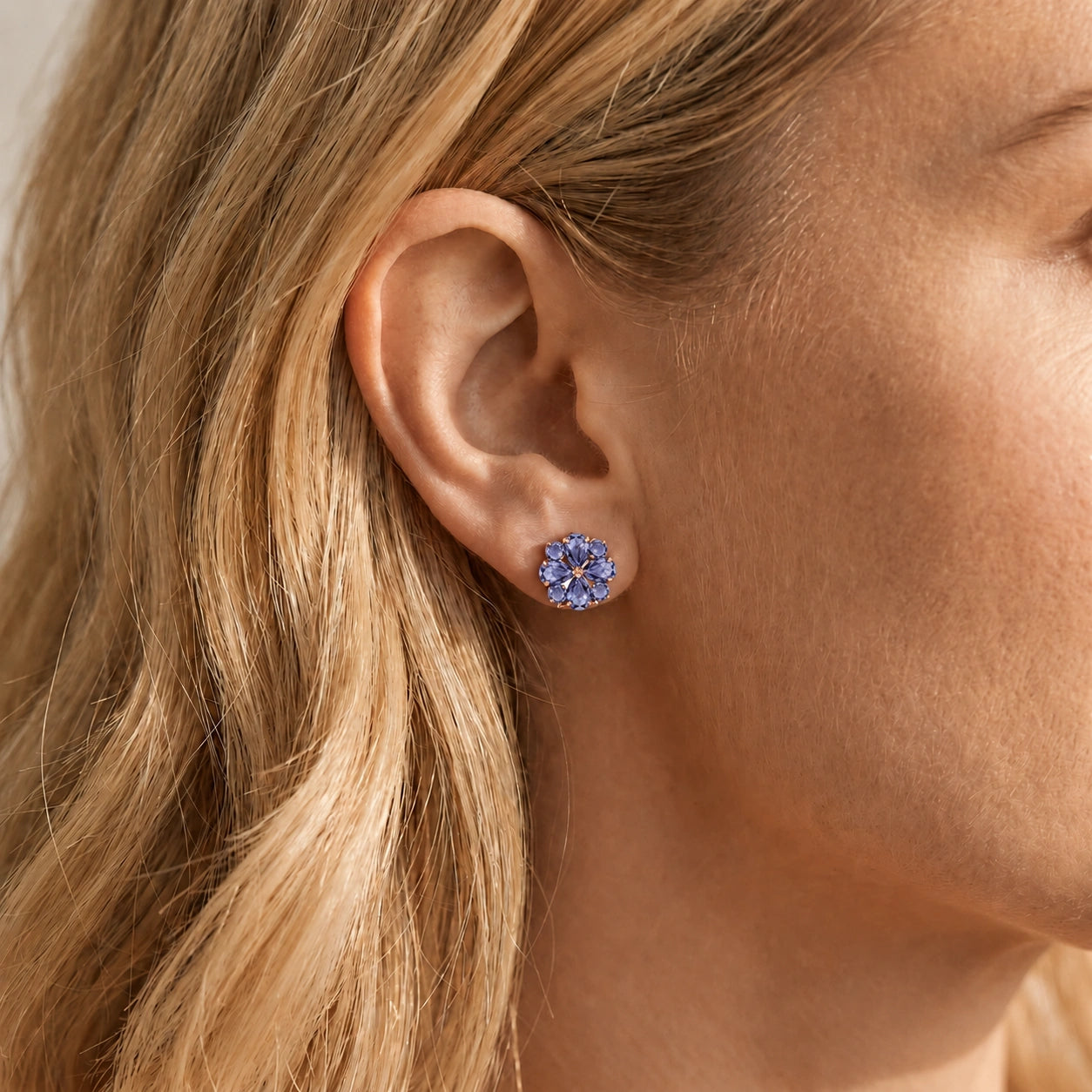 Rose Gold Grace Earrings Ruby 10K — Eliana