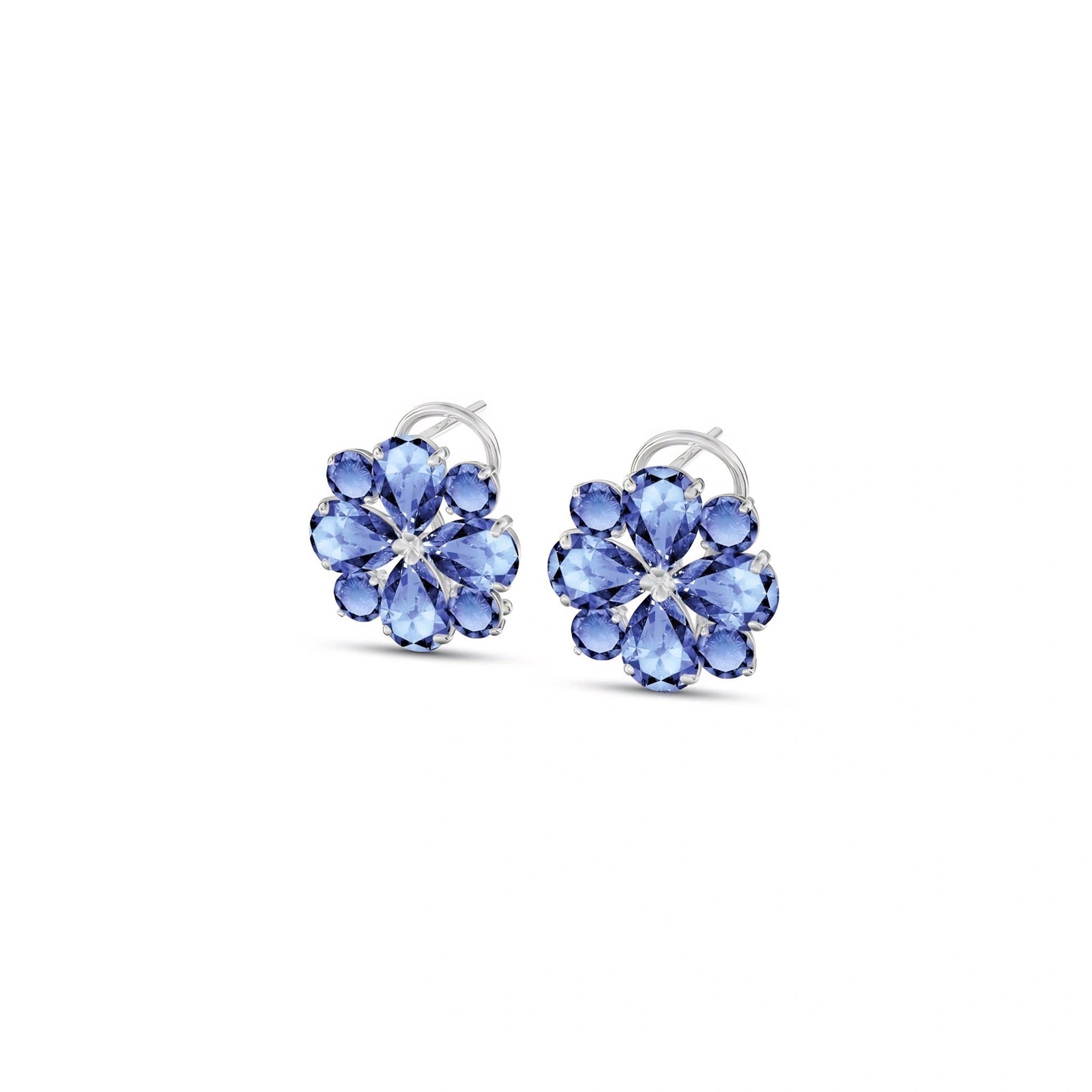 White Gold Grace Earrings Ruby 10K — Eliana