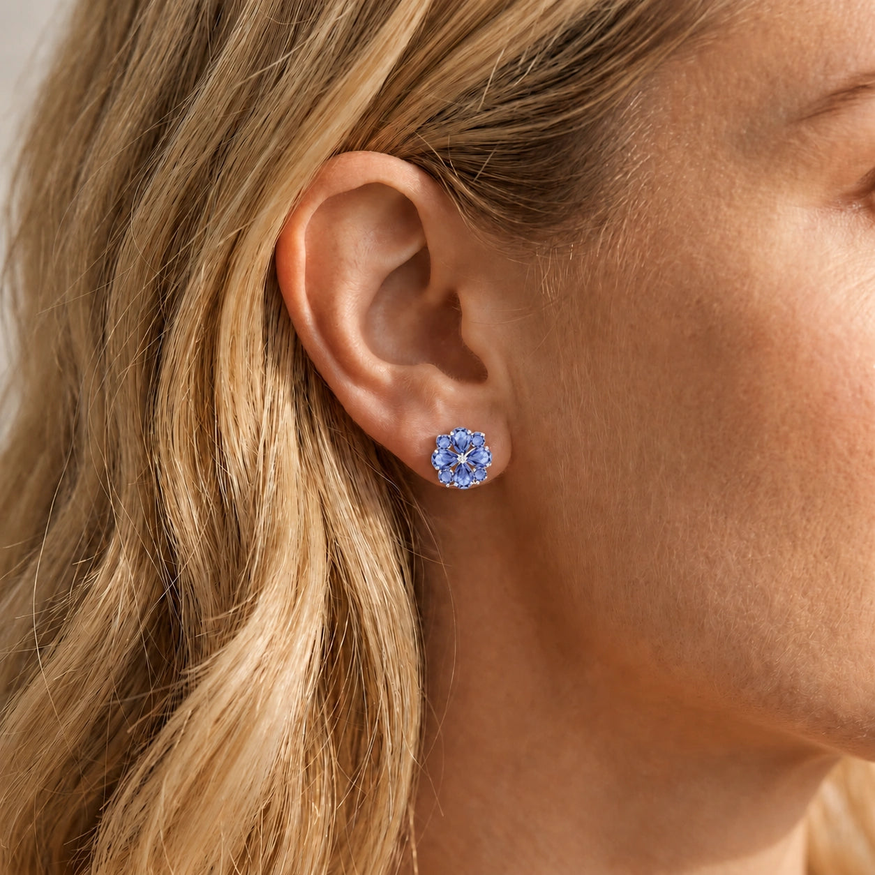 White Gold Grace Earrings Ruby 10K — Eliana