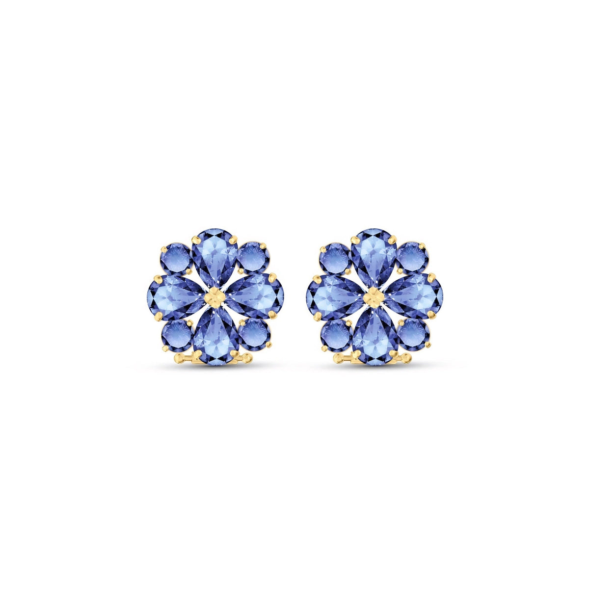 Yellow Gold Grace Earrings Ruby 10K — Eliana