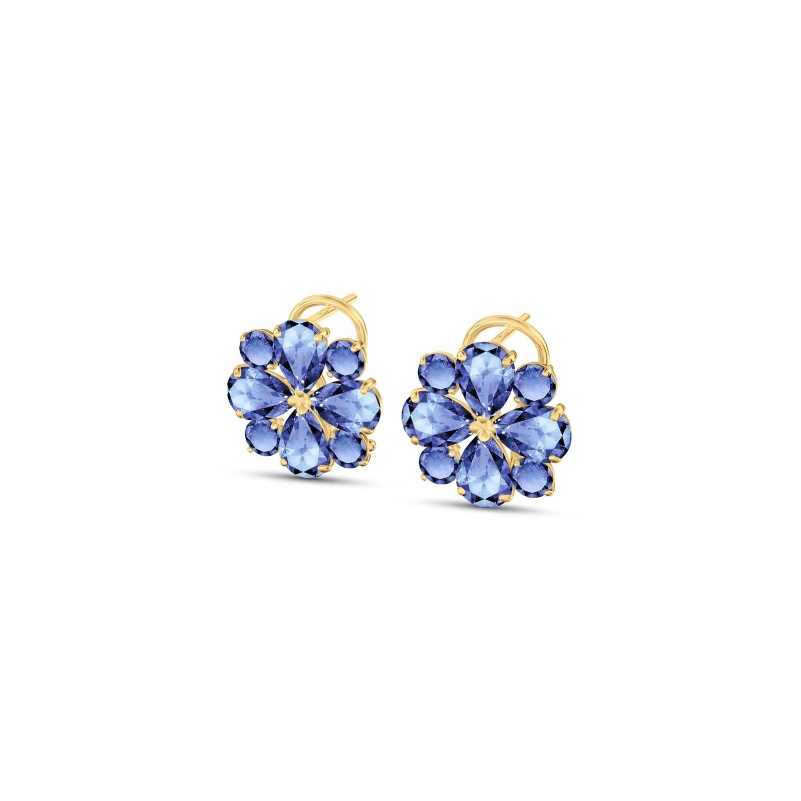 Yellow Gold Grace Earrings Ruby 10K — Eliana