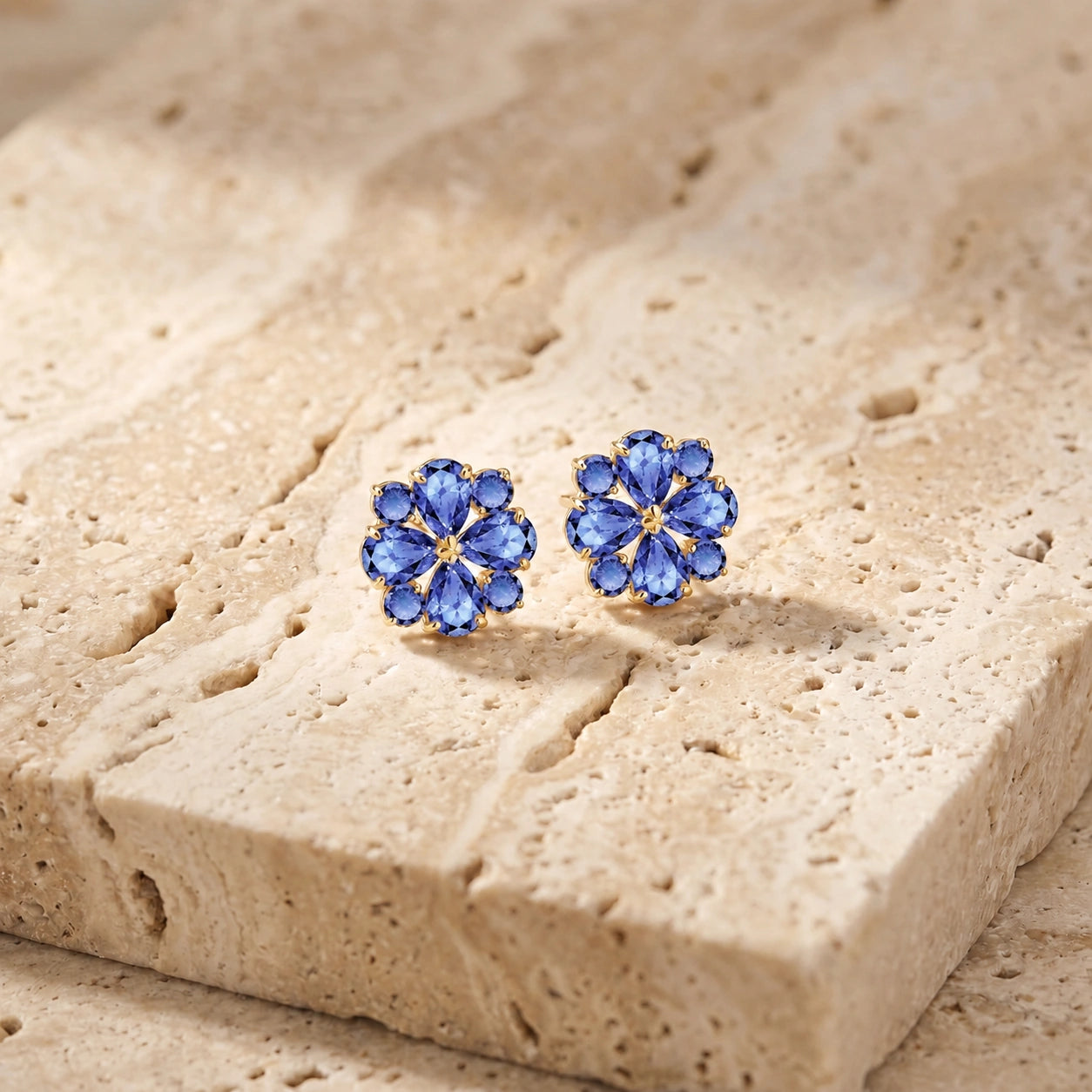 Yellow Gold Grace Earrings Ruby 10K — Eliana