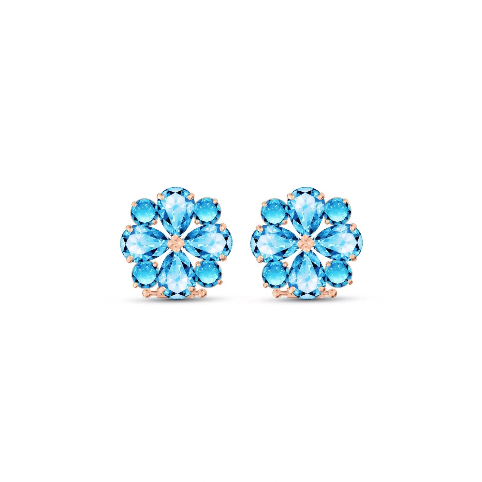 Rose Gold Grace Earrings Tanzanite 10K — Eliana