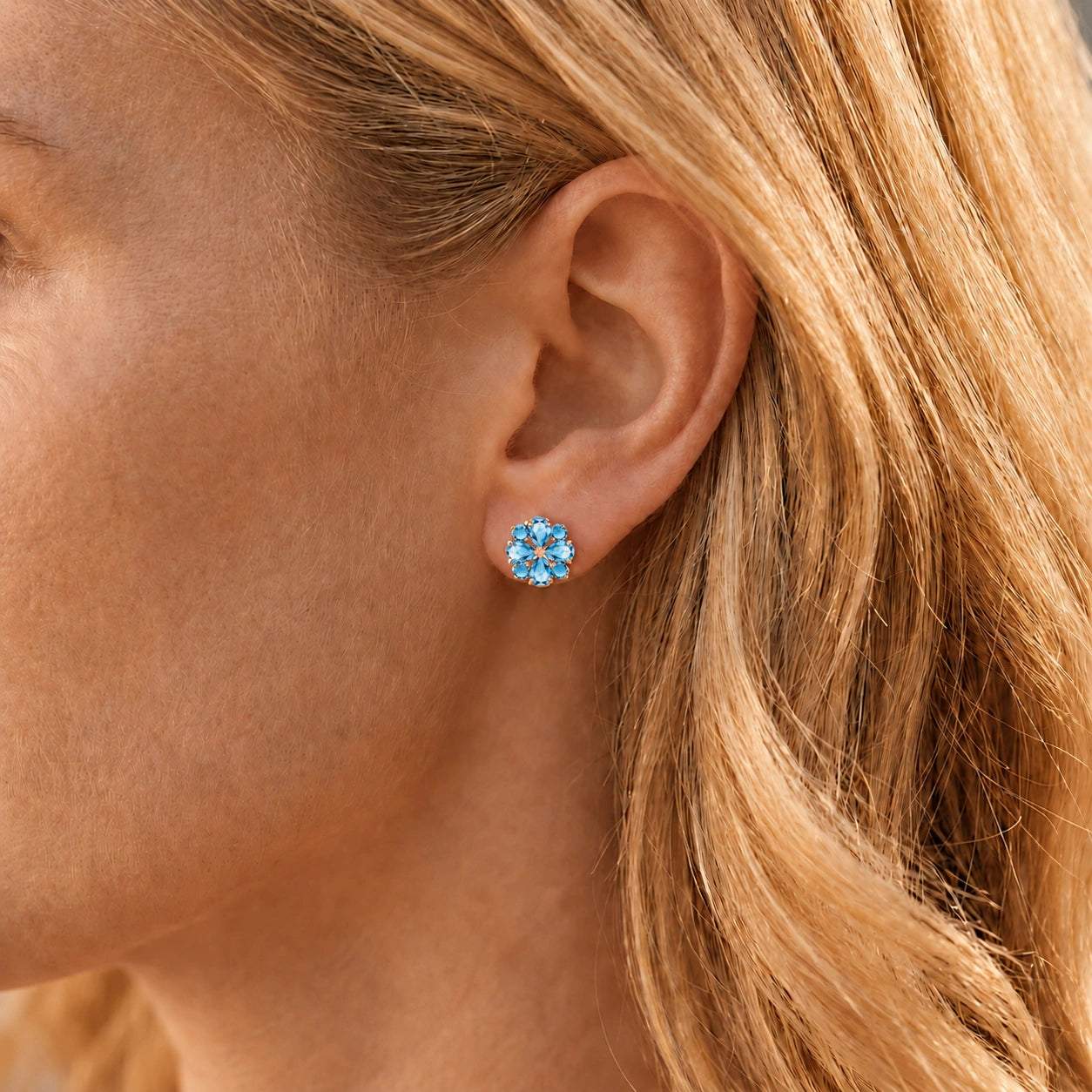Rose Gold Grace Earrings Tanzanite 10K — Eliana