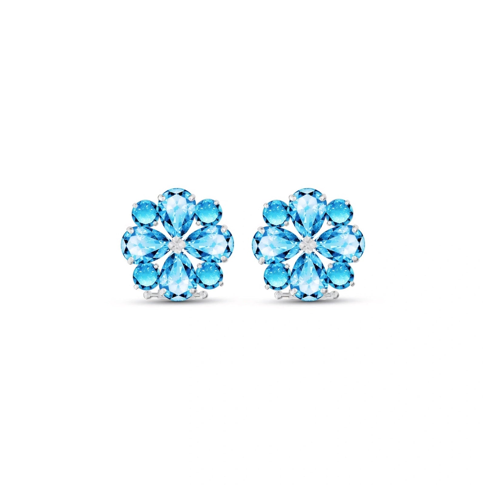 White Gold Grace Earrings Tanzanite 10K — Eliana