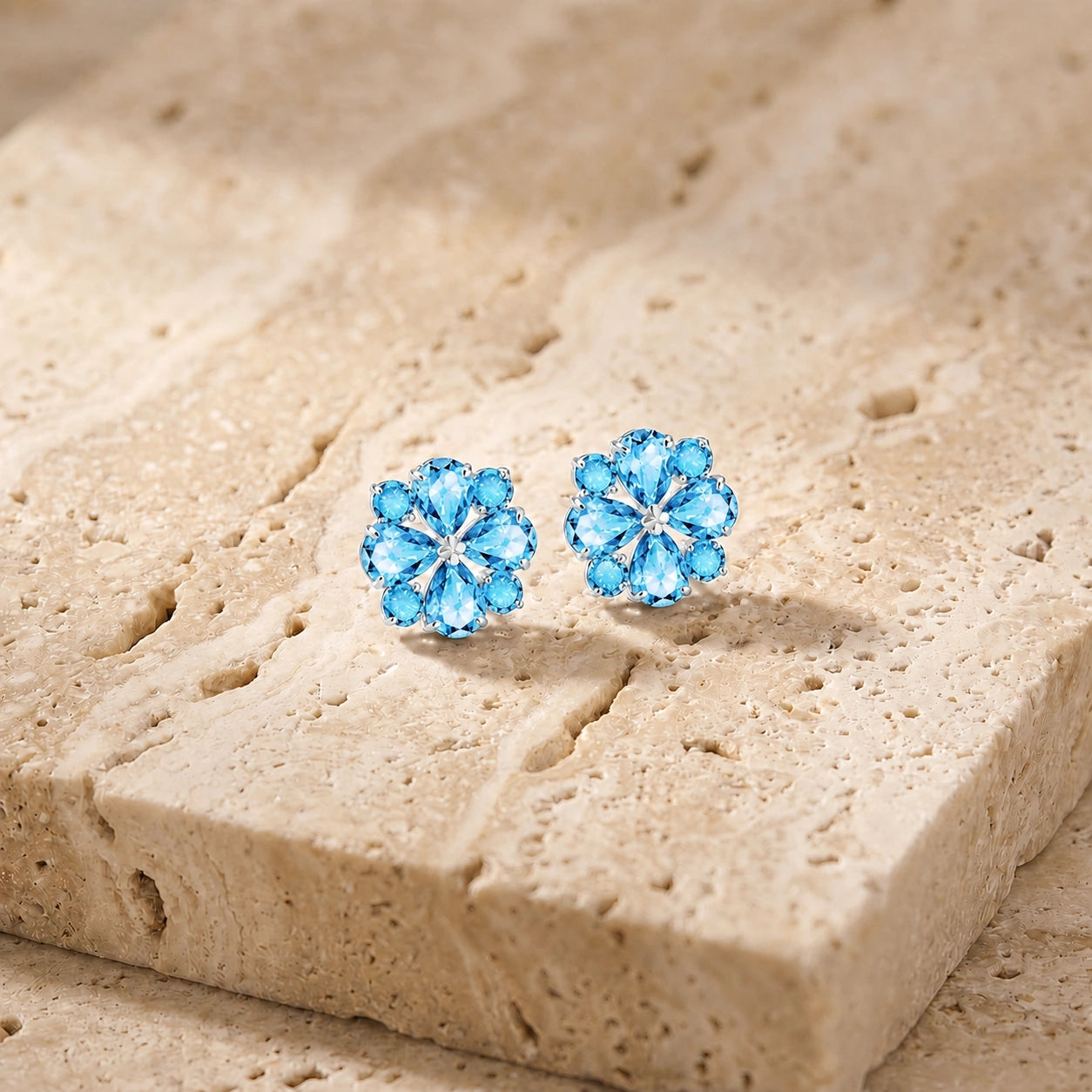 White Gold Grace Earrings Tanzanite 10K — Eliana