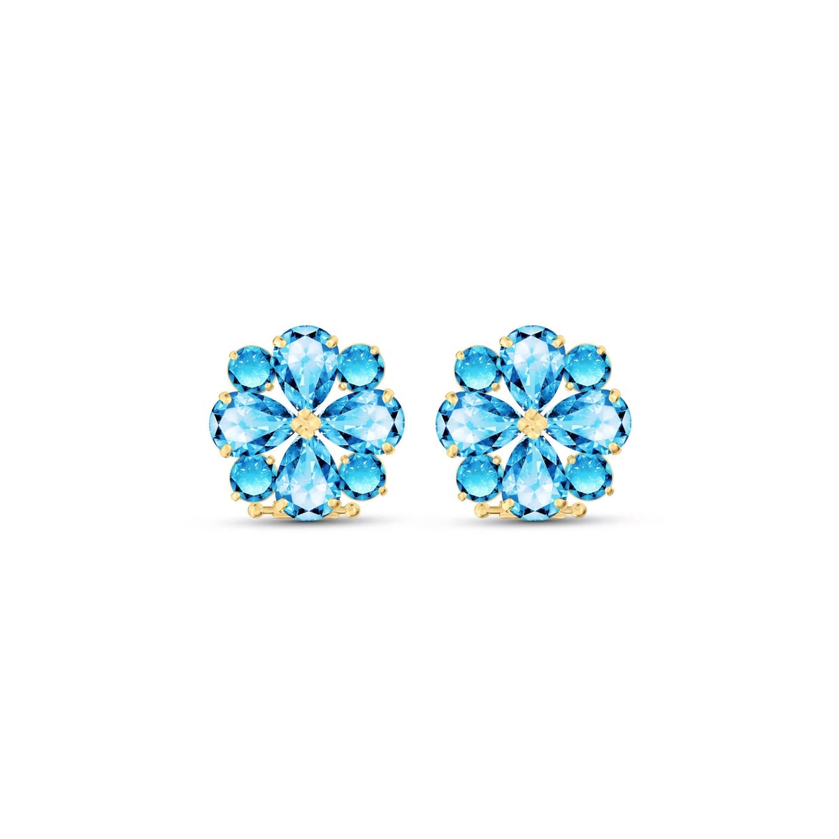Yellow Gold Grace Earrings Tanzanite 10K — Eliana