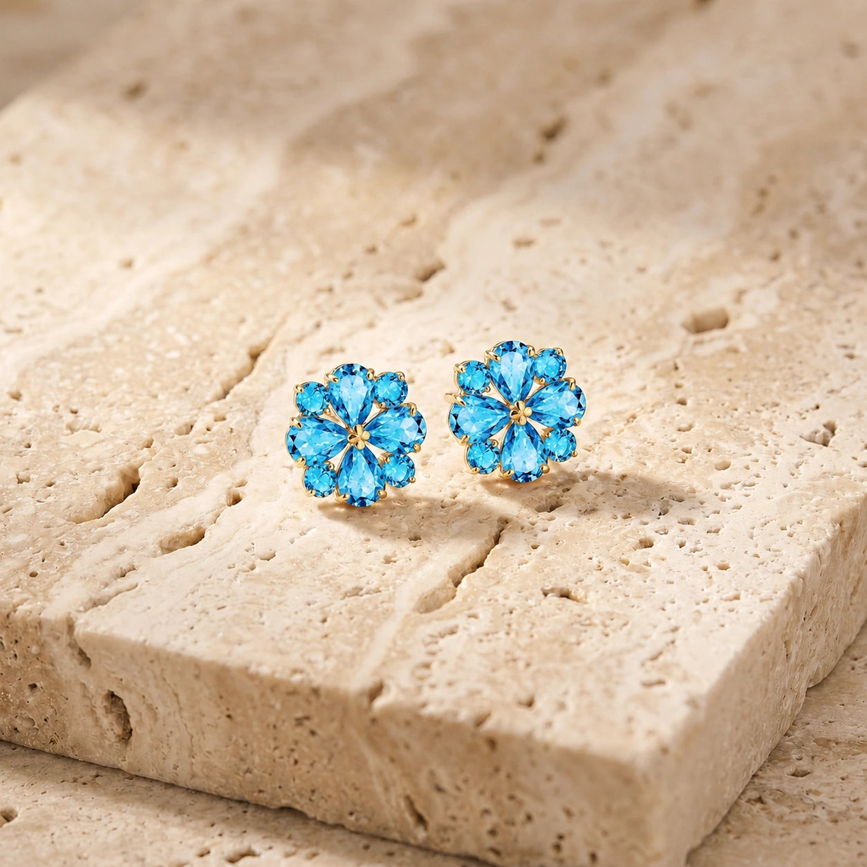 Yellow Gold Grace Earrings Tanzanite 10K — Eliana