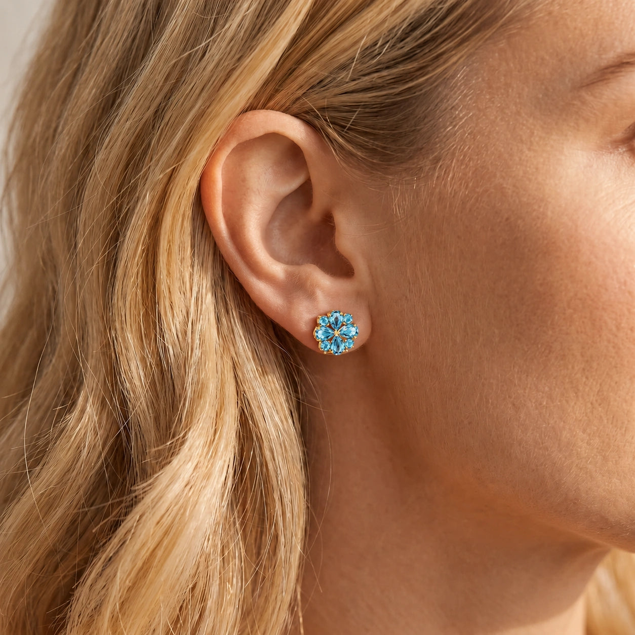 Yellow Gold Grace Earrings Tanzanite 10K — Eliana