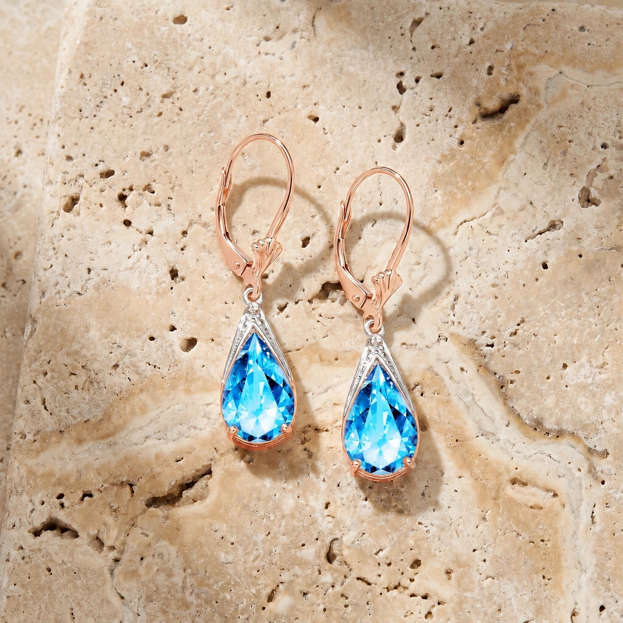 Rose Gold Blue Topaz — Mariaeusebia