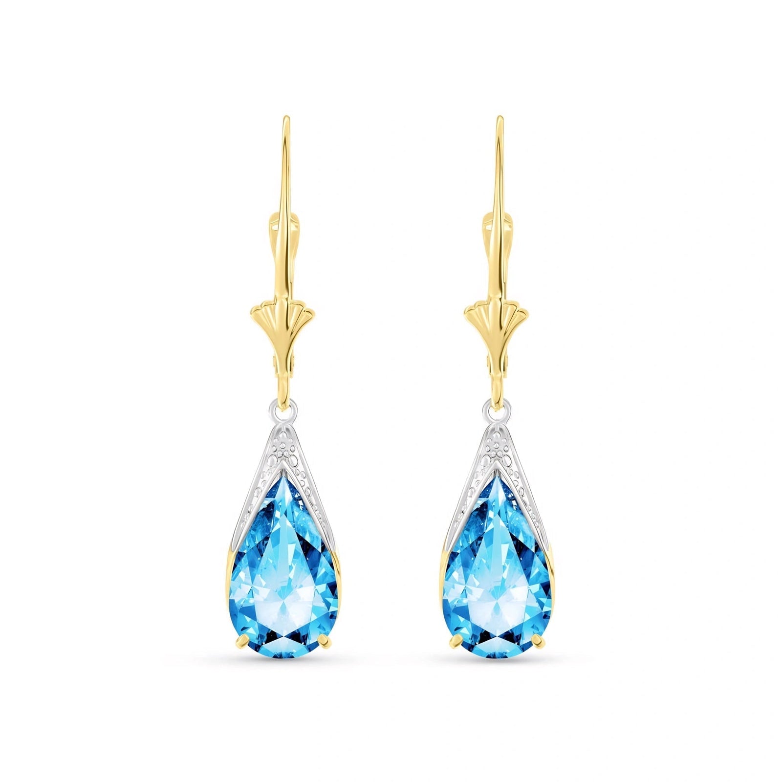 Yellow Gold Blue Topaz — Mariaeusebia