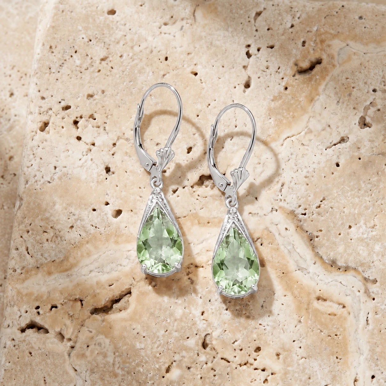 White Gold Green Amethyst — Mariaeusebia