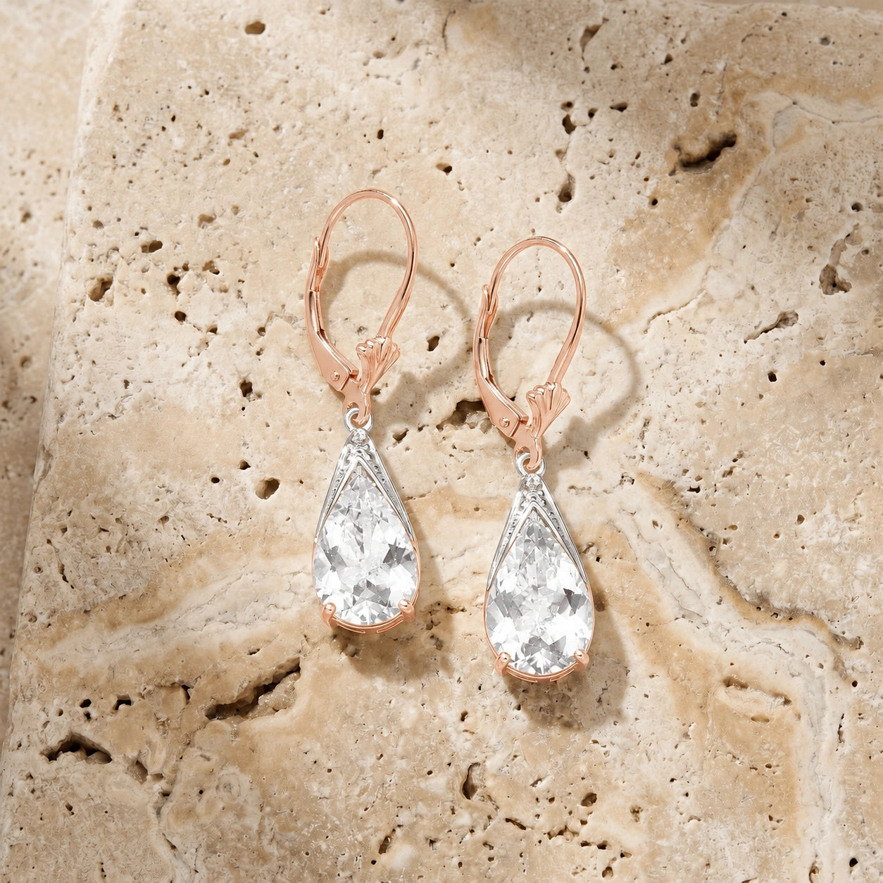 Rose Gold White Topaz — Mariaeusebia