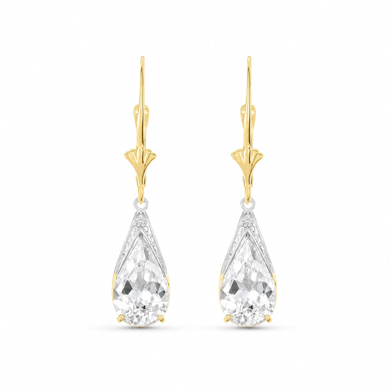 Yellow Gold White Topaz — Mariaeusebia