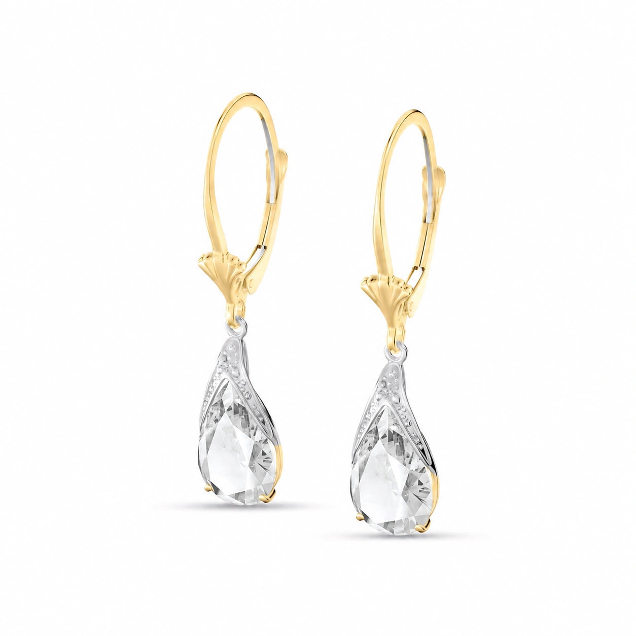 Yellow Gold White Topaz — Mariaeusebia