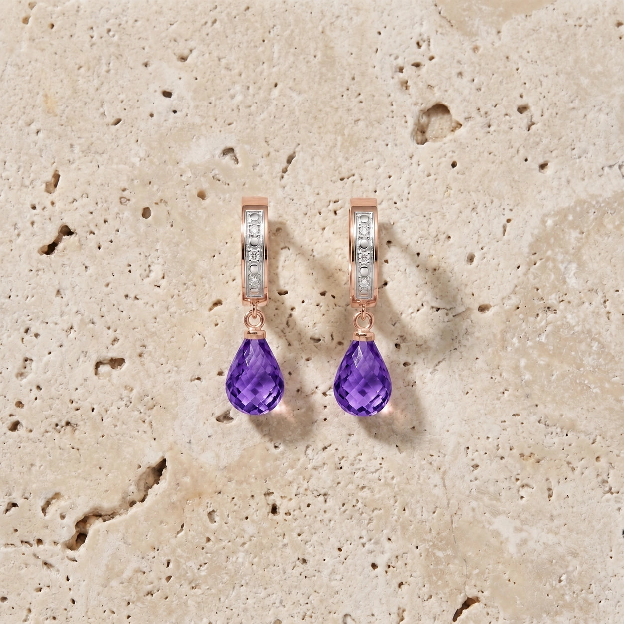 Rose Gold Diamond & Amethyst — Mariaevangelina