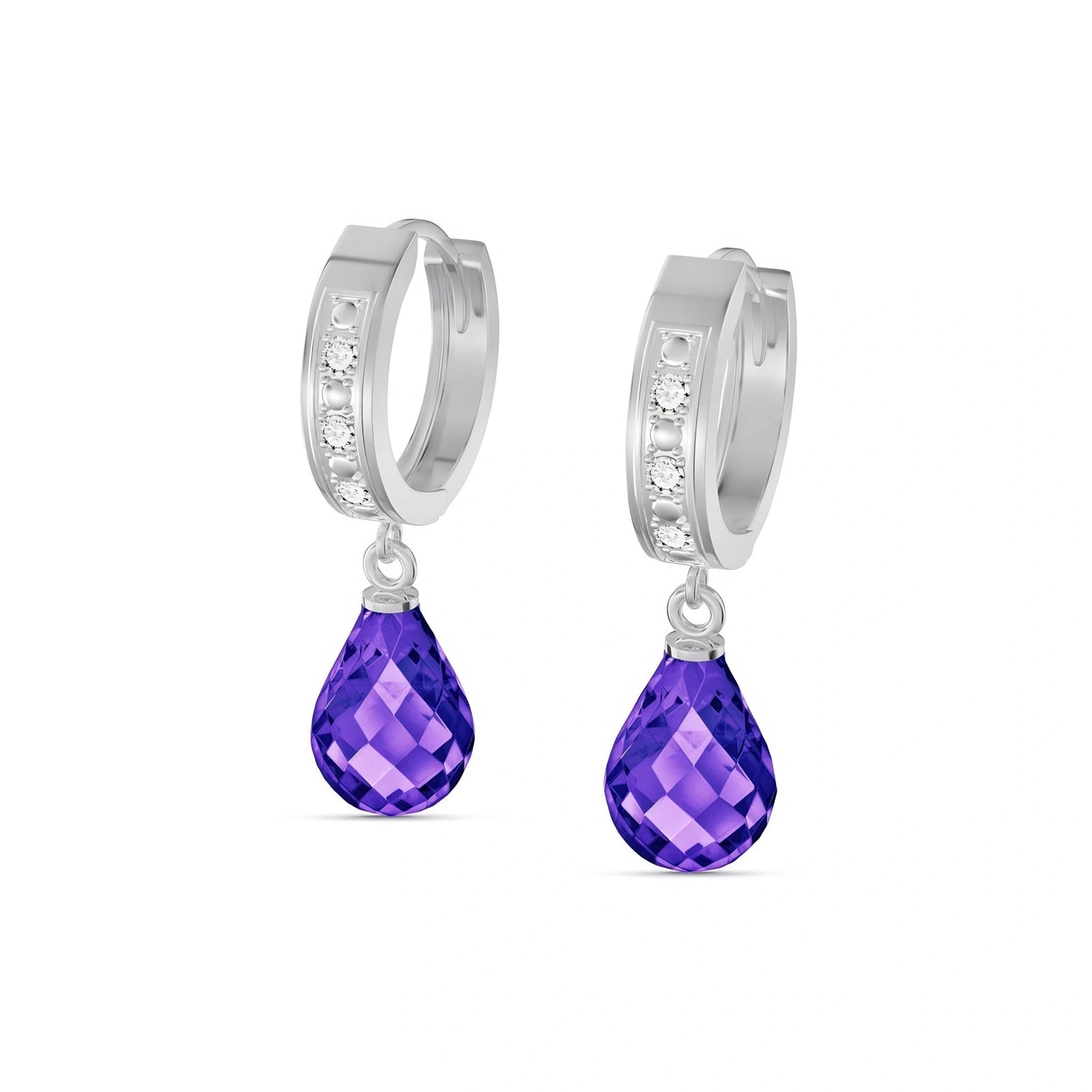 White Gold Diamond & Amethyst — Mariaevangelina