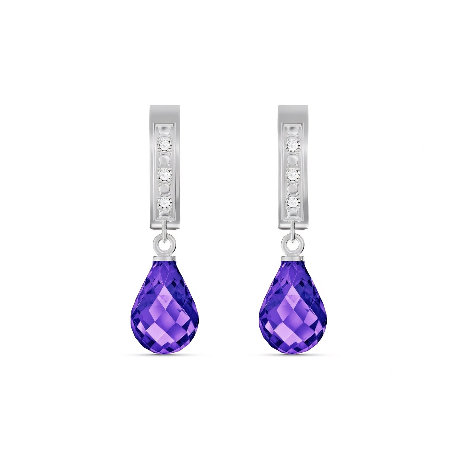 White Gold Diamond & Amethyst — Mariaevangelina