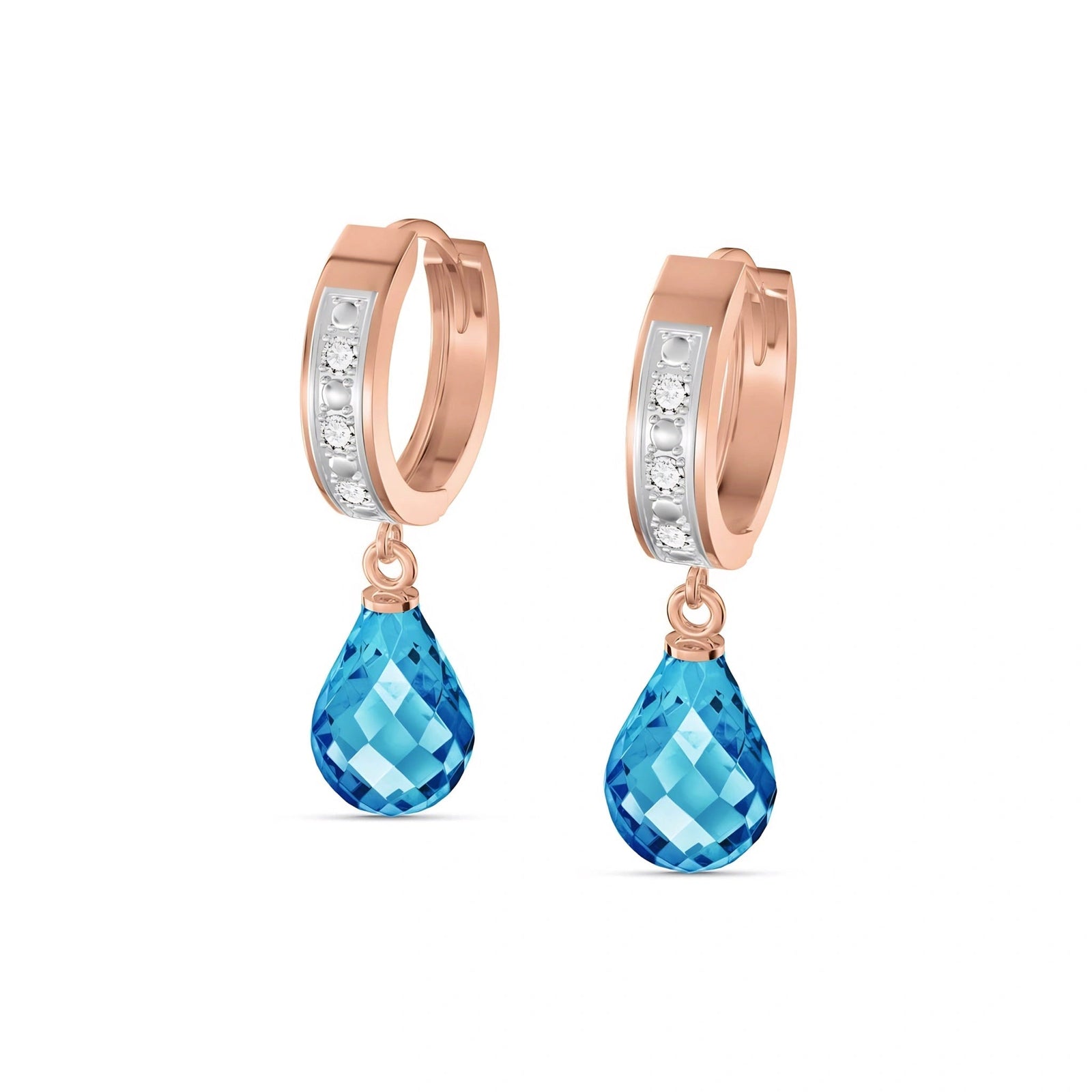 Rose Gold Diamond & Blue Topaz — Mariaevangelina