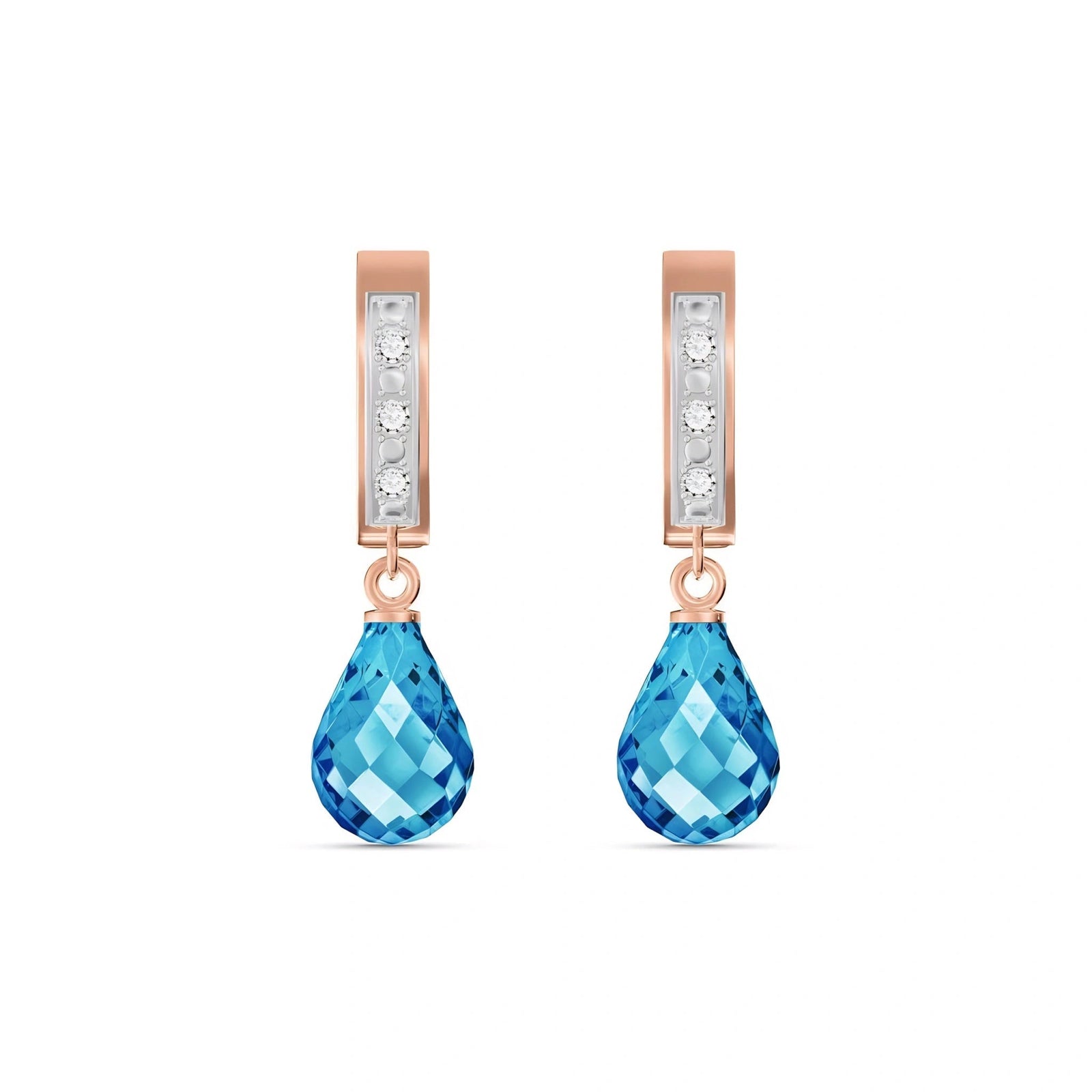 Rose Gold Diamond & Blue Topaz — Mariaevangelina