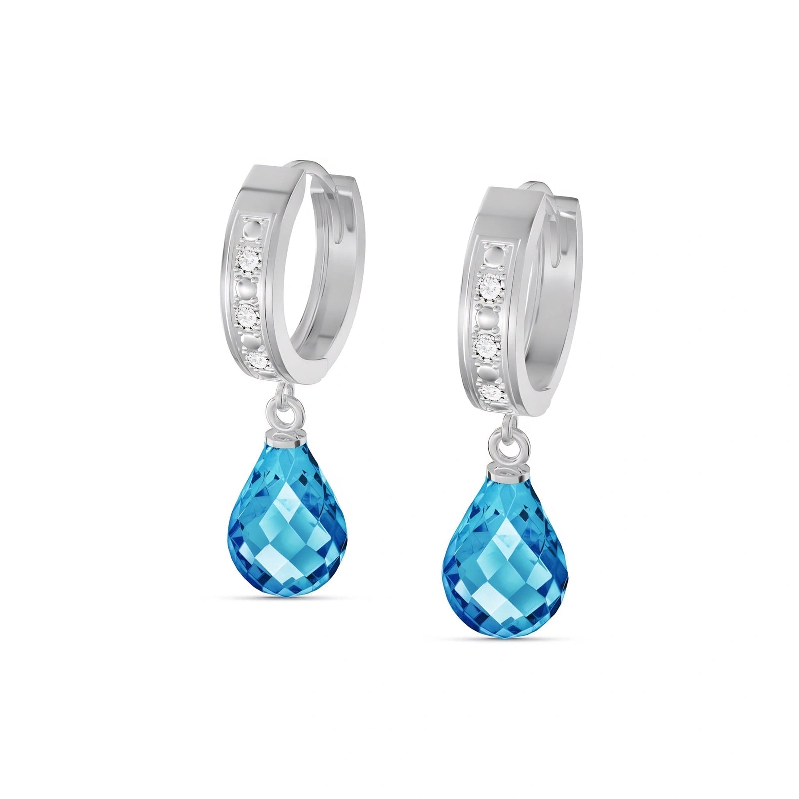 White Gold Diamond & Blue Topaz — Mariaevangelina