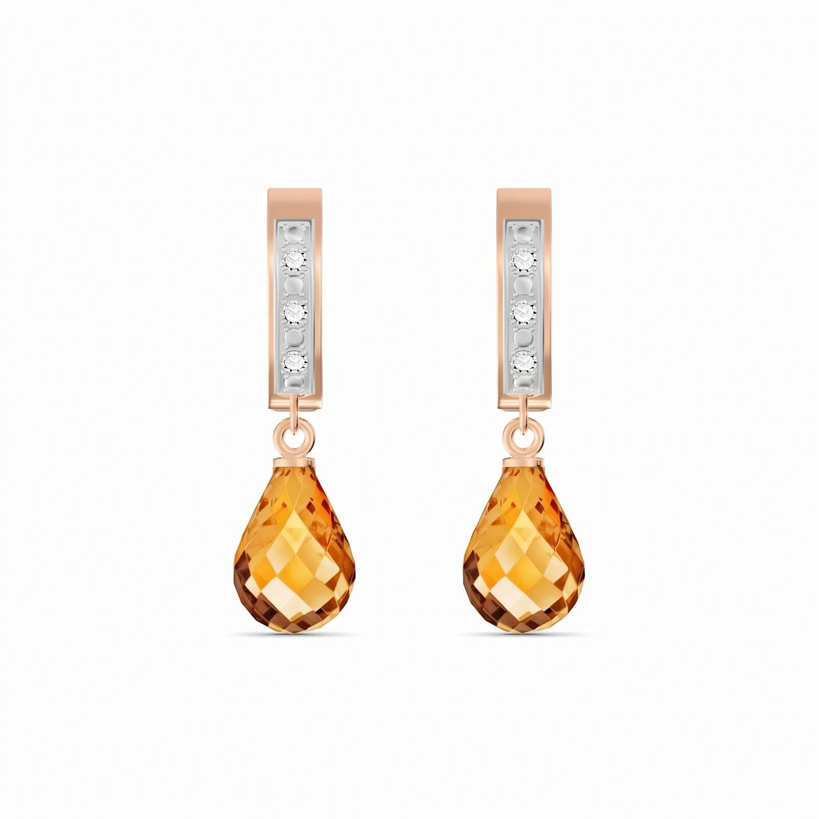 Rose Gold Diamond & Citrine — Mariaevangelina