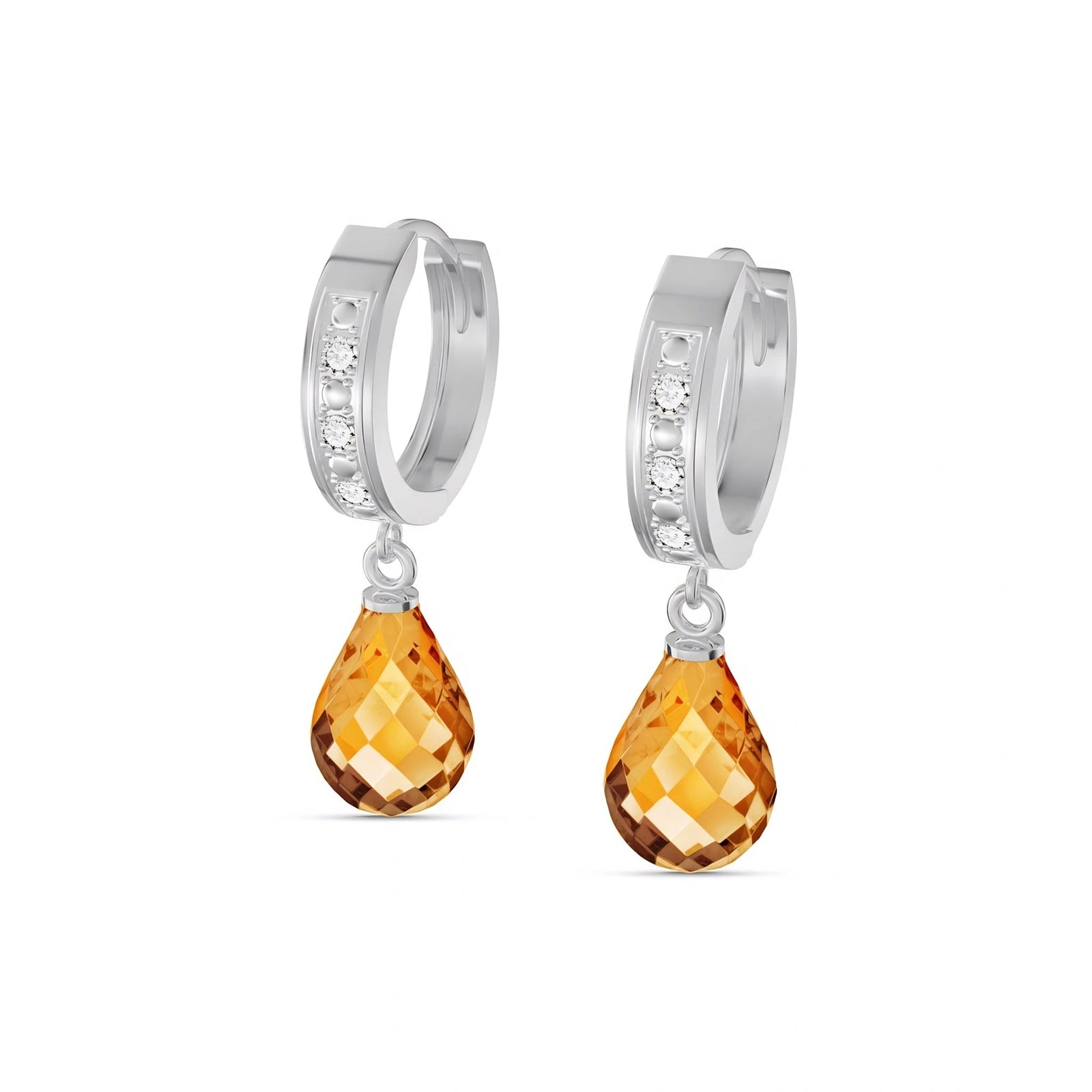 White Gold Diamond & Citrine — Mariaevangelina