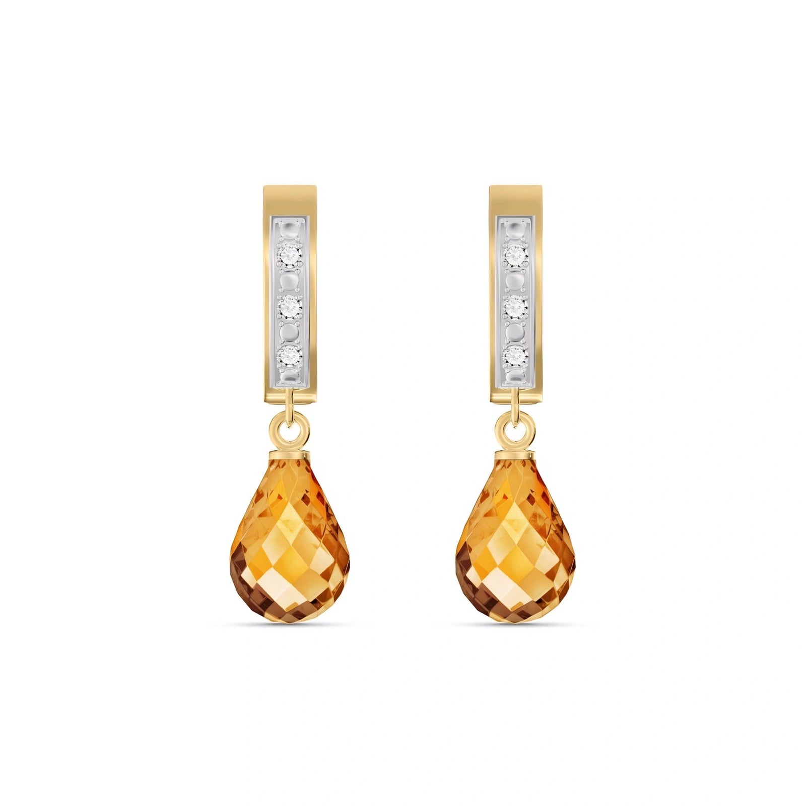 Yellow Gold Diamond & Citrine — Mariaevangelina