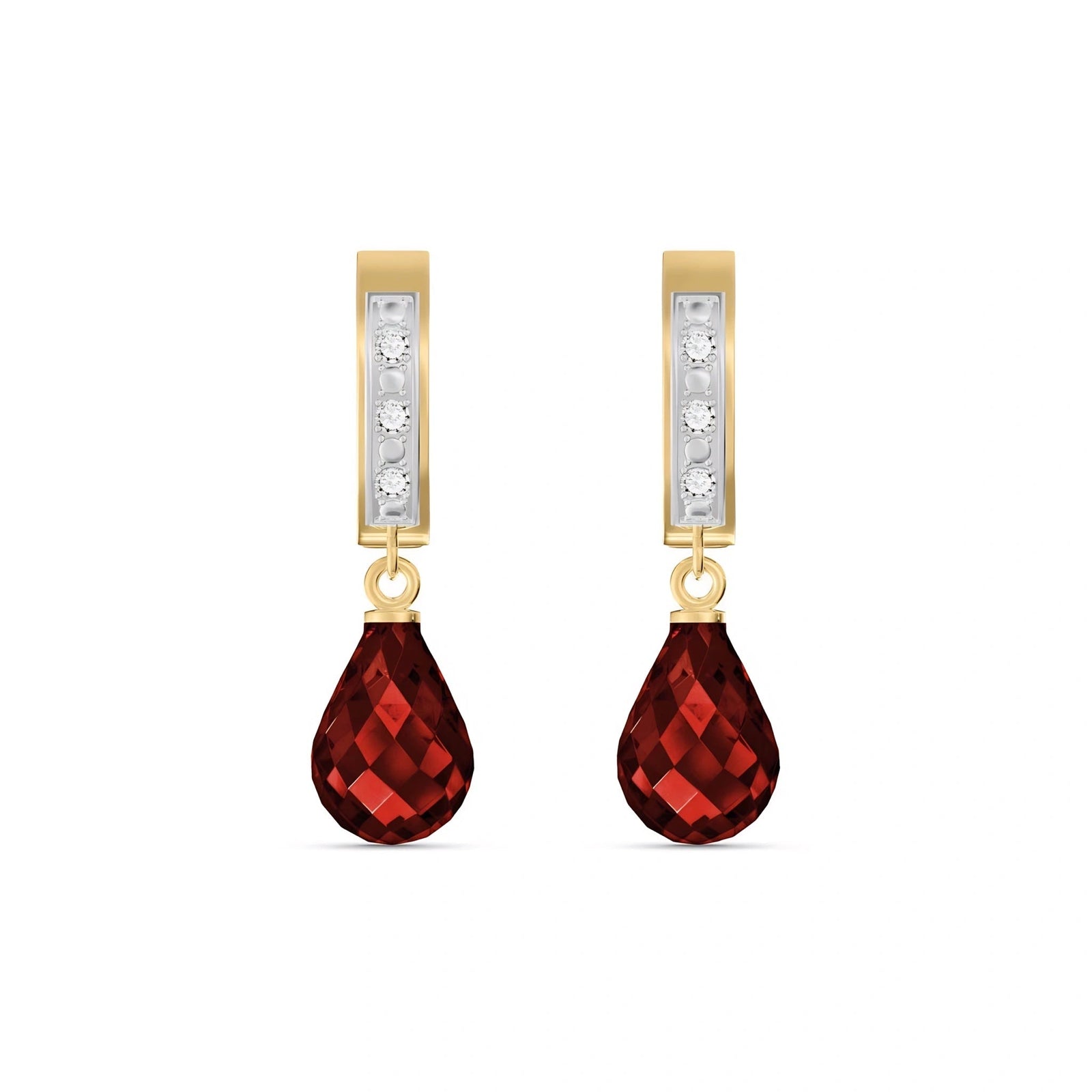 Yellow Gold Diamond & Garnet — Mariaevangelina