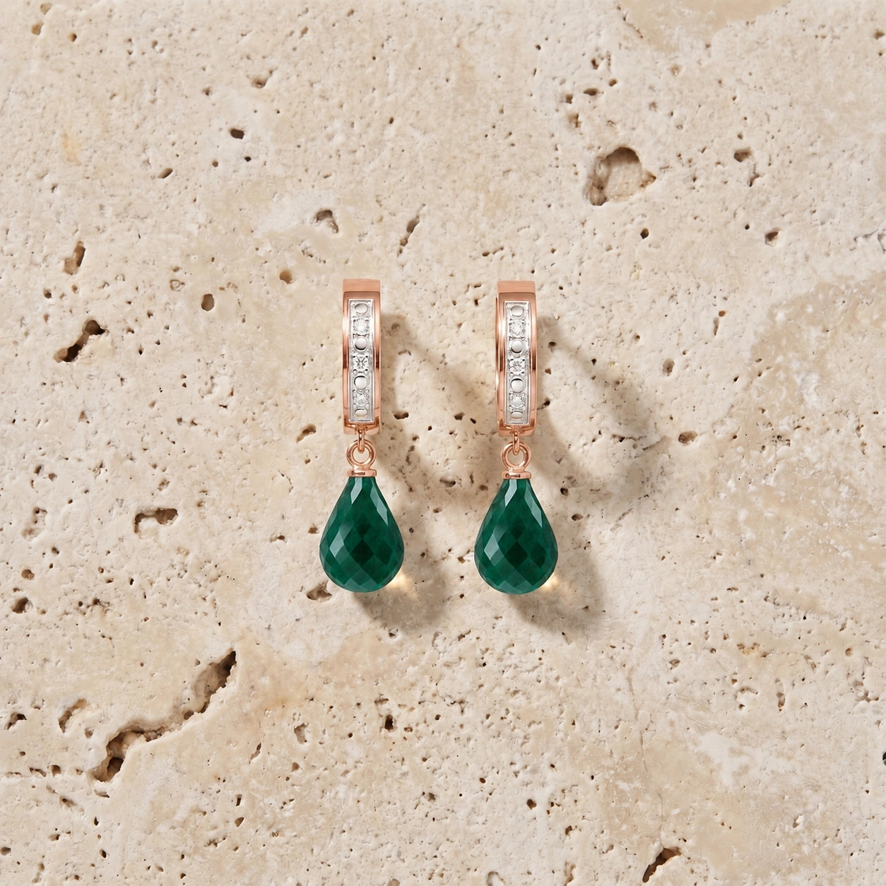 Rose Gold Emerald & Diamond — Mariaevangelina