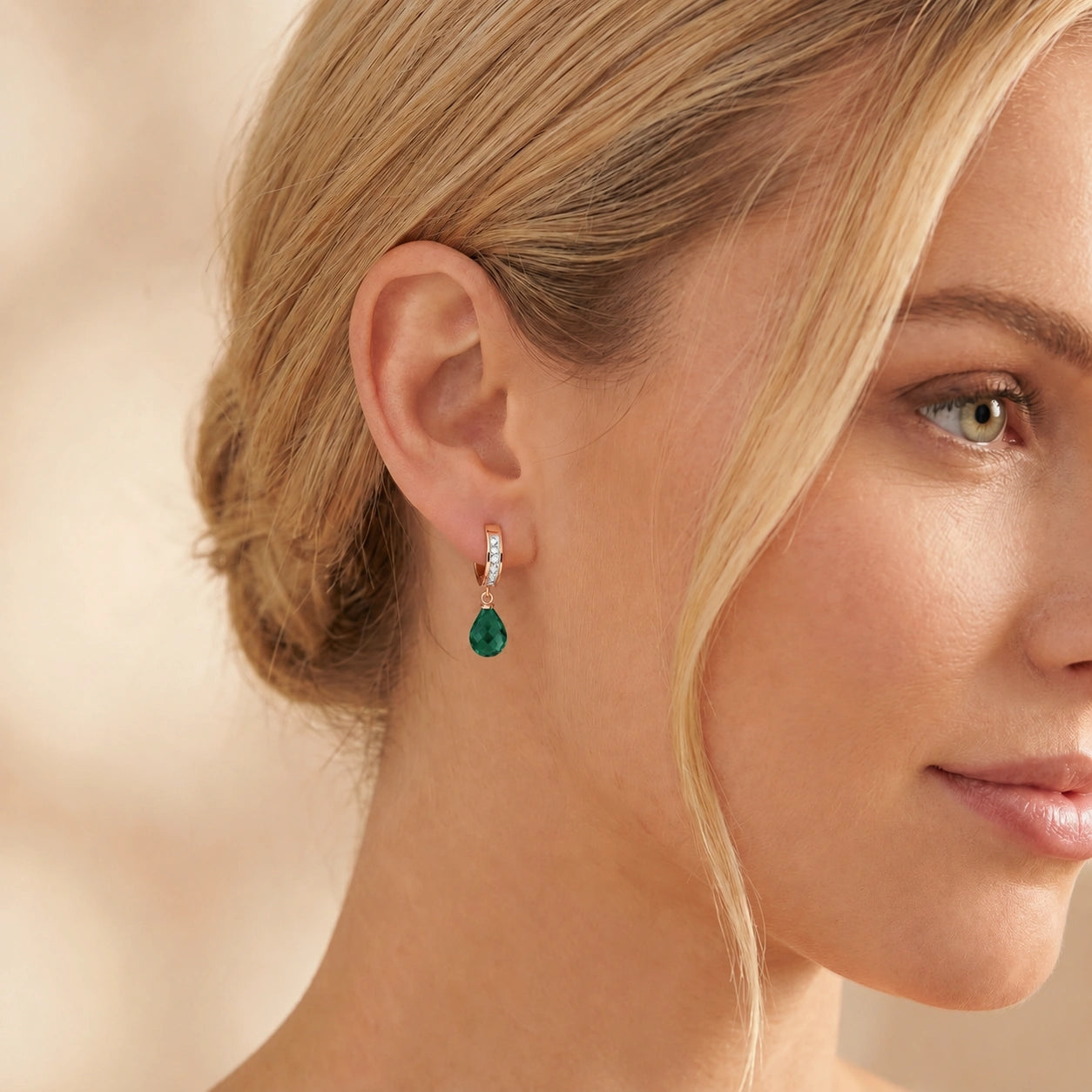Rose Gold Emerald & Diamond — Mariaevangelina