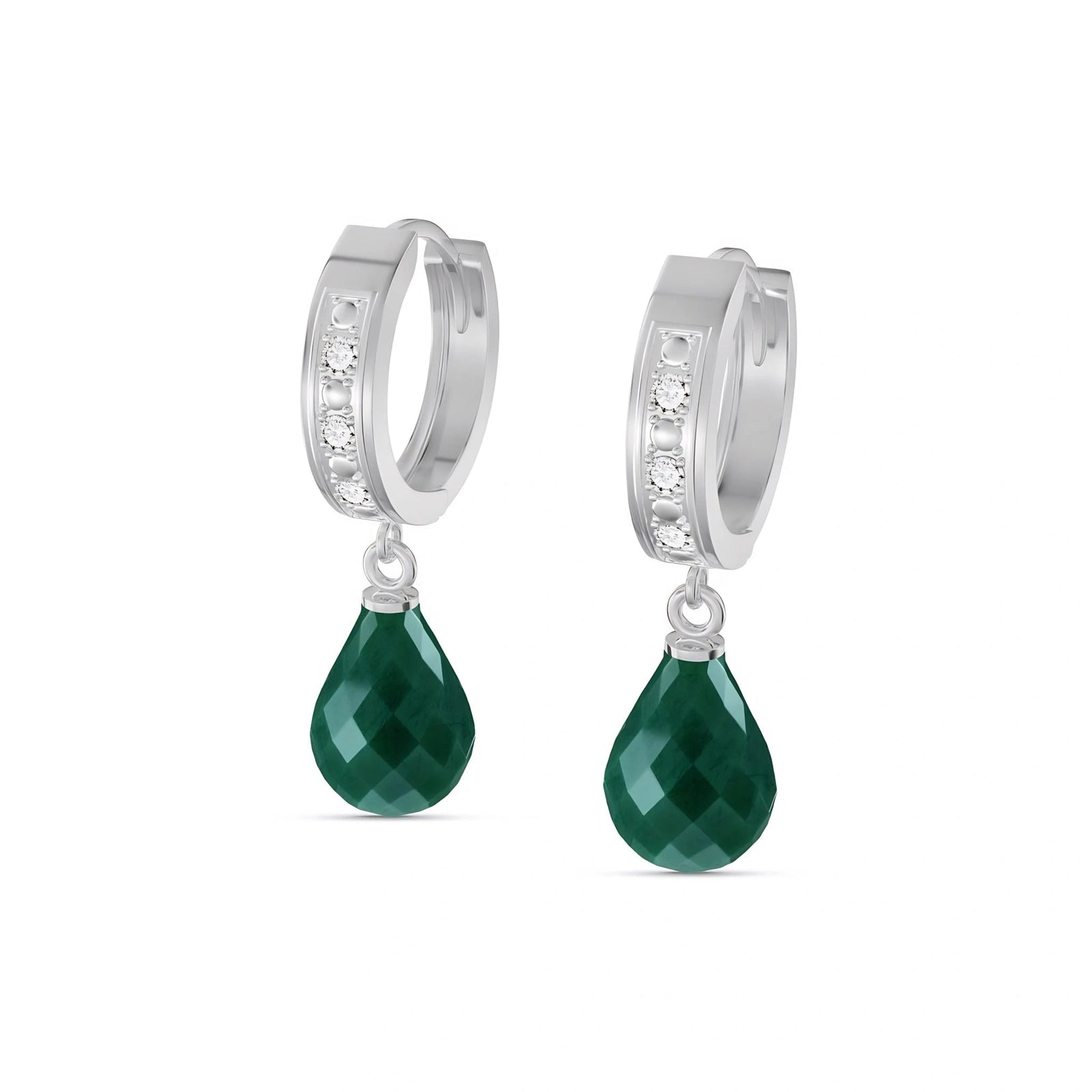 White Gold Emerald & Diamond — Mariaevangelina