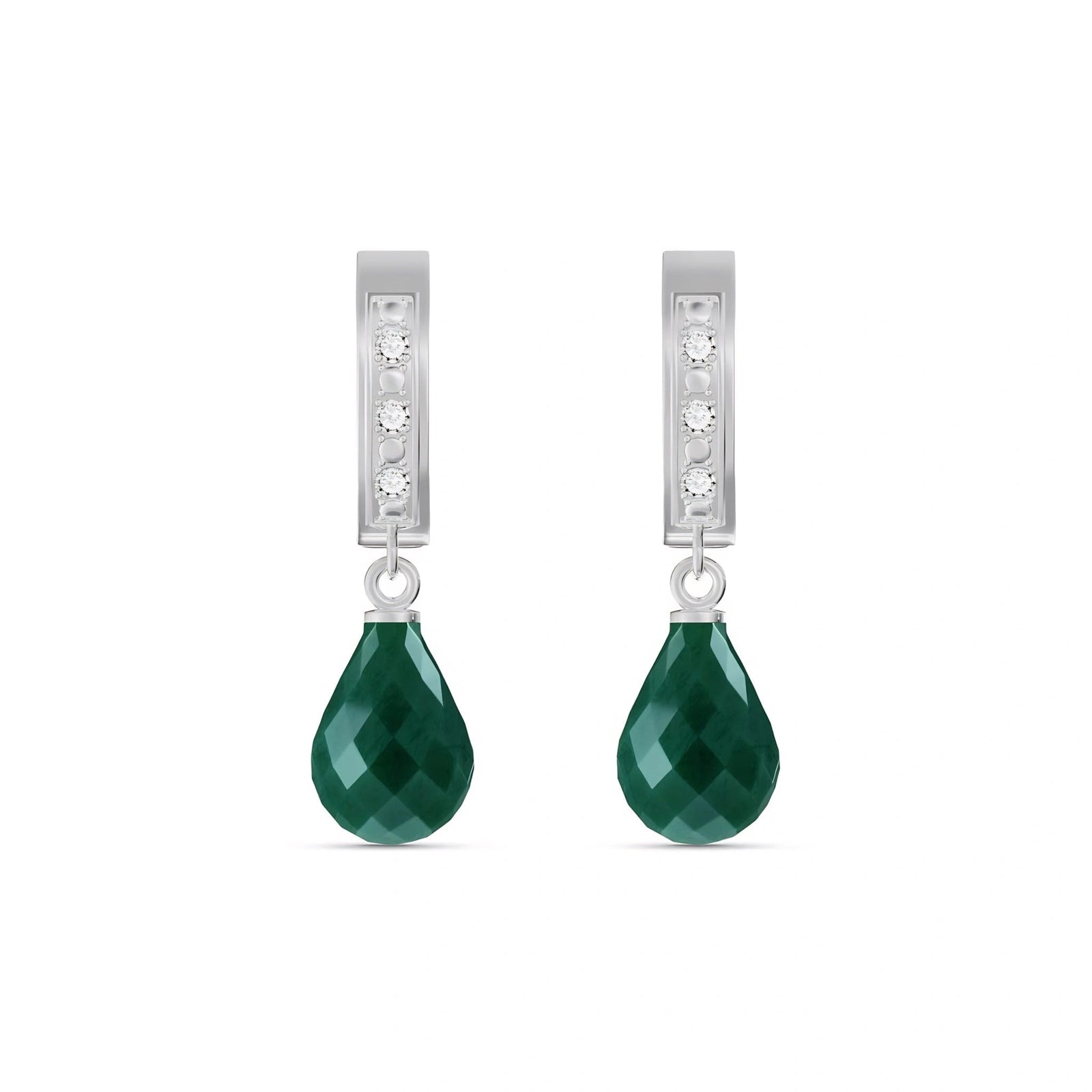 White Gold Emerald & Diamond — Mariaevangelina