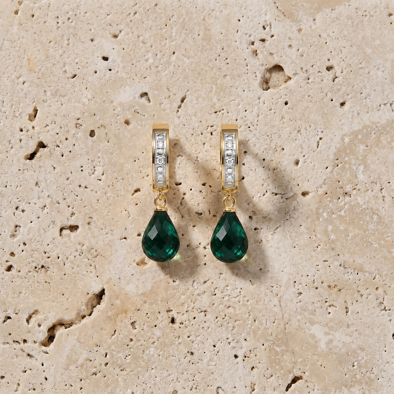 Yellow Gold Emerald & Diamond — Mariaevangelina