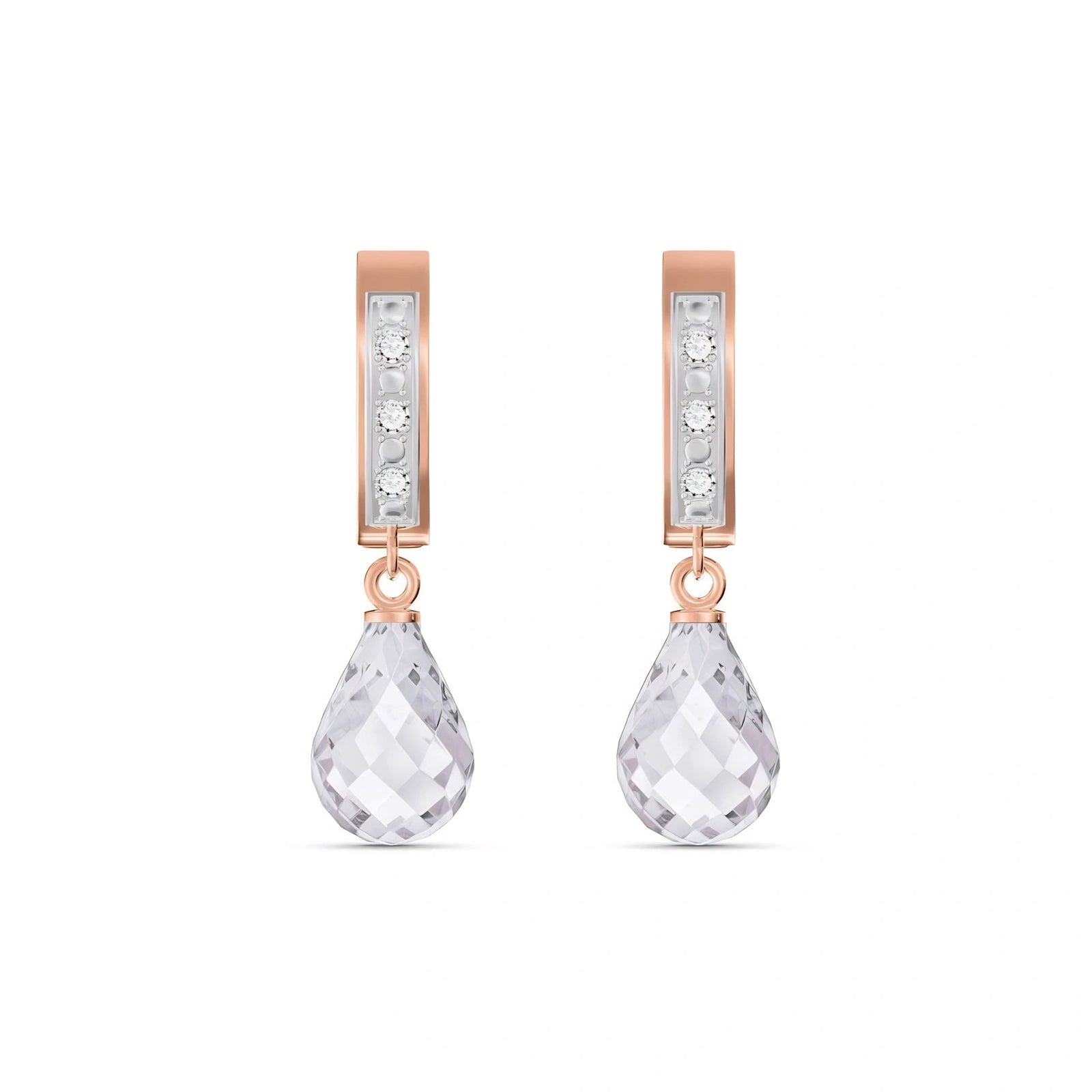 Rose Gold White Topaz & Diamond — Mariaevangelina